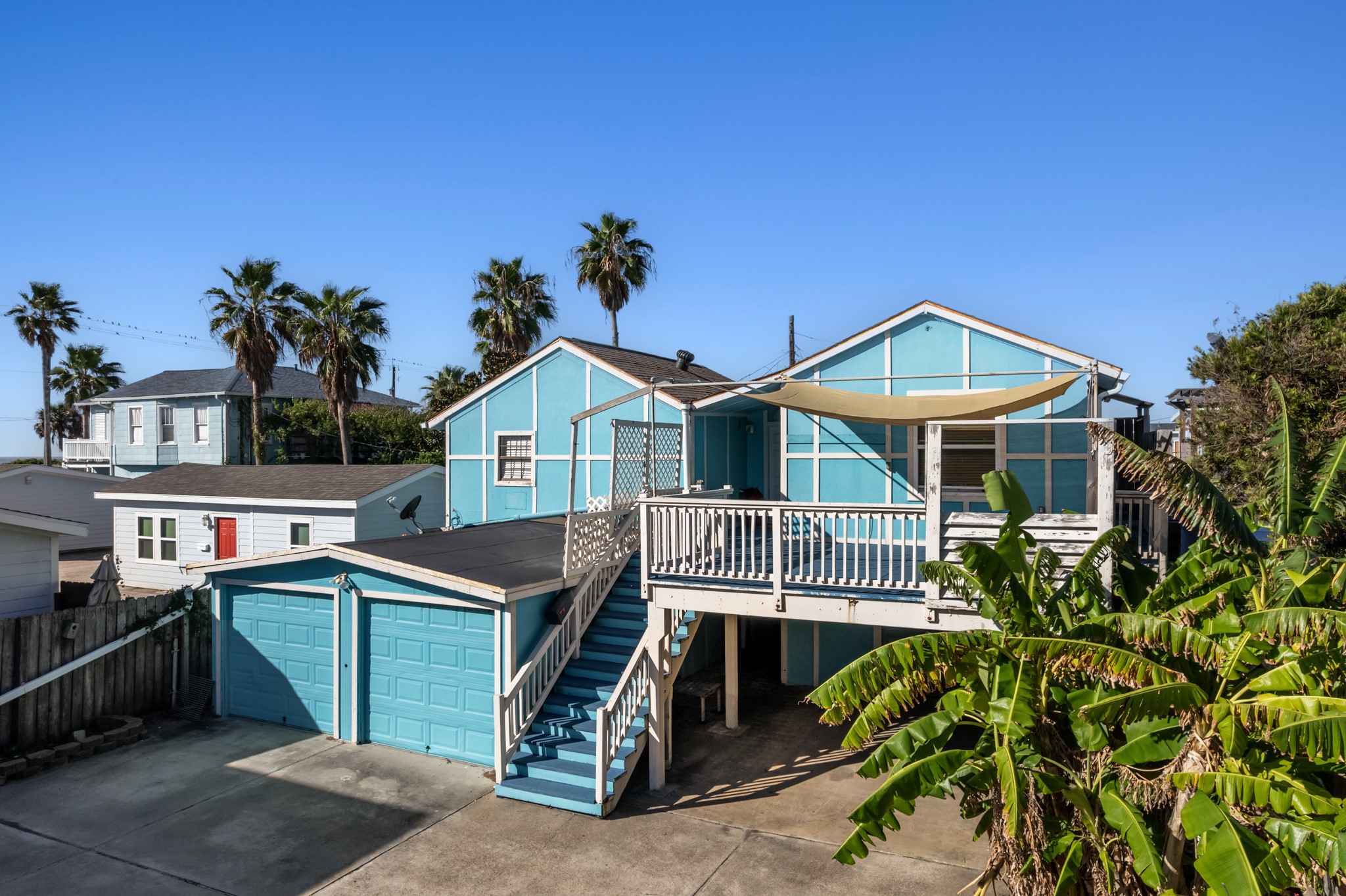 Two garages and garage apartment