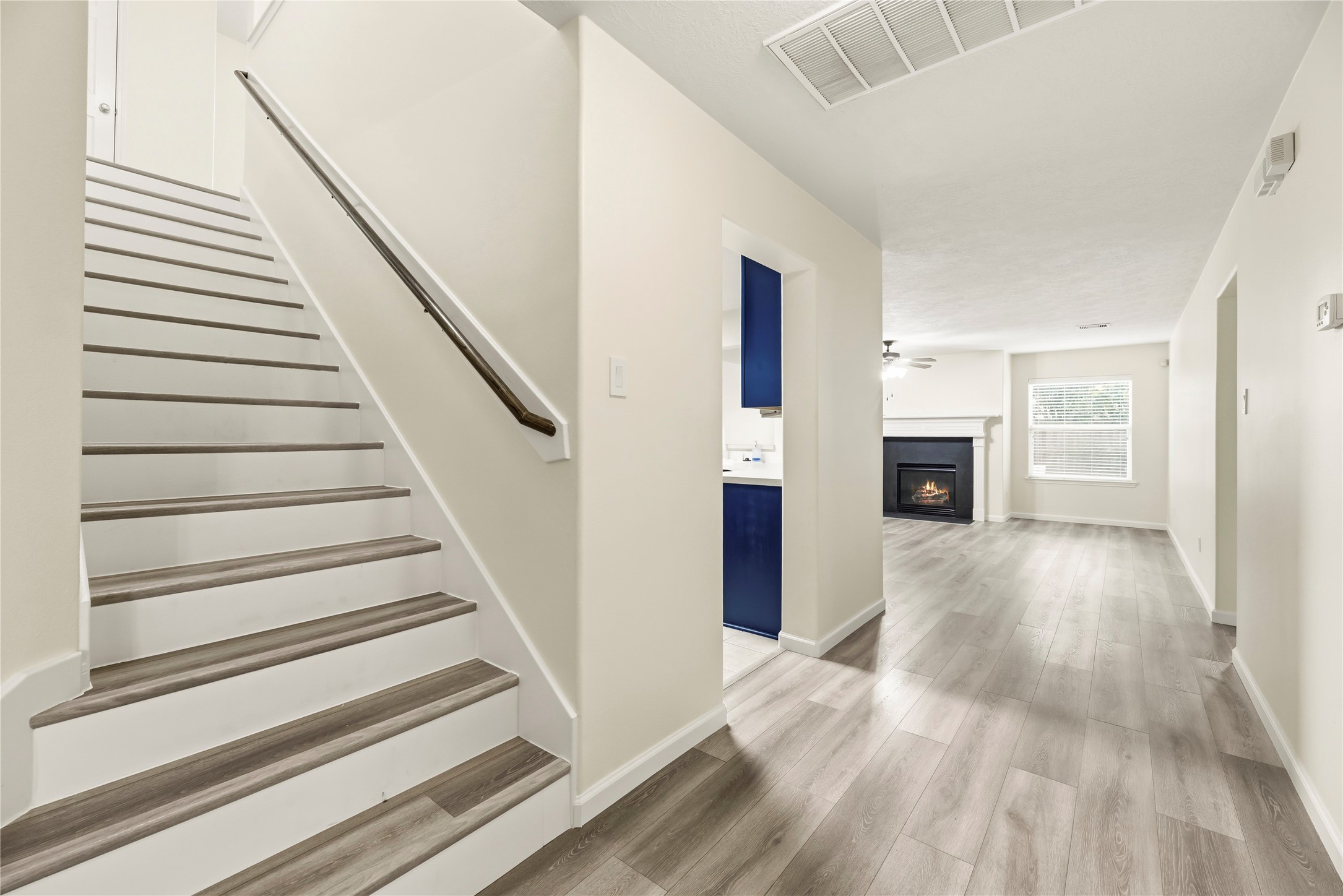 View from entry into the family room.