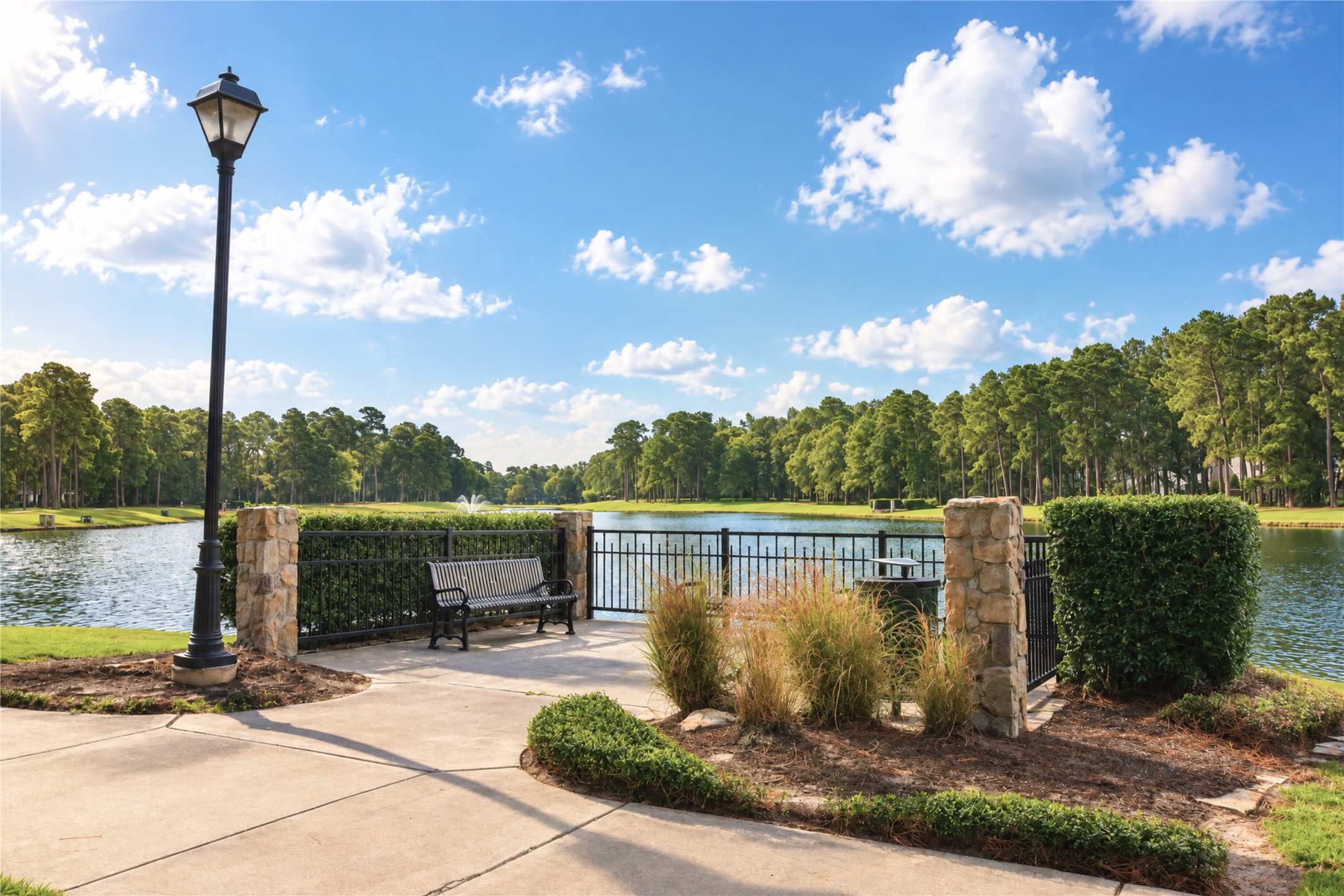 Sitting area on the lake right outside the property line.
