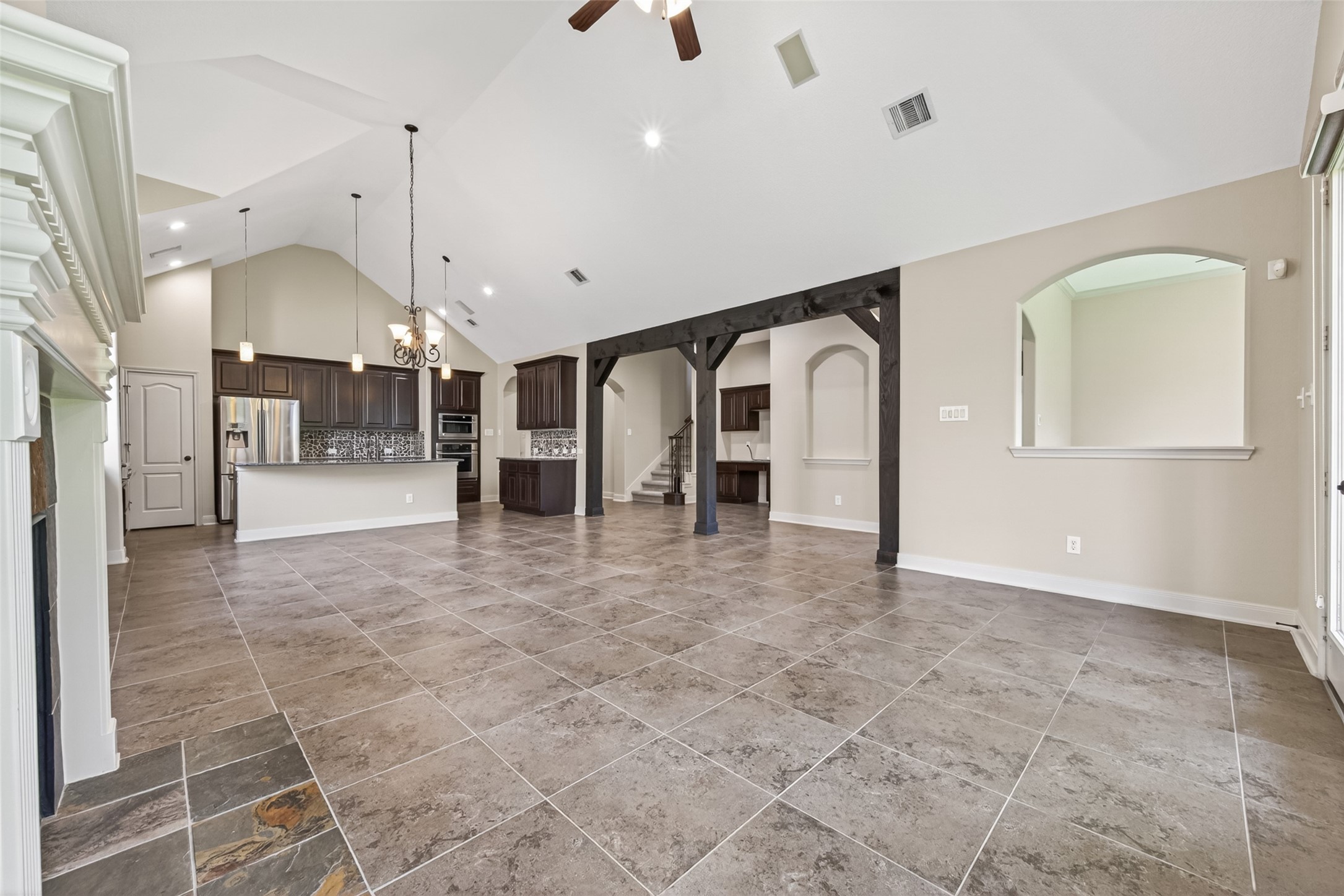Kitchen opens up to livingroom Kitchen opens up to livingroom