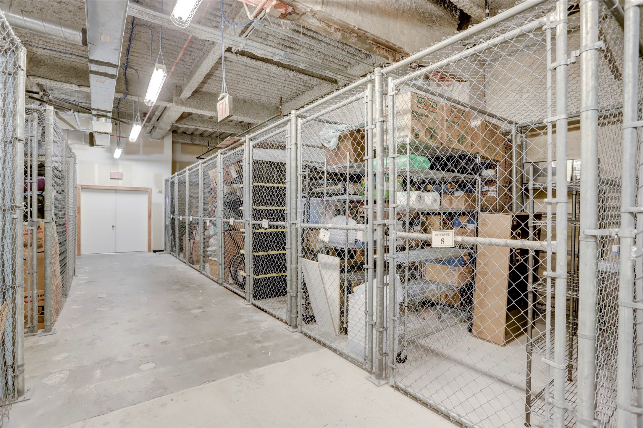 Secure storage area with ample space for organizing personal belongings, climate controled