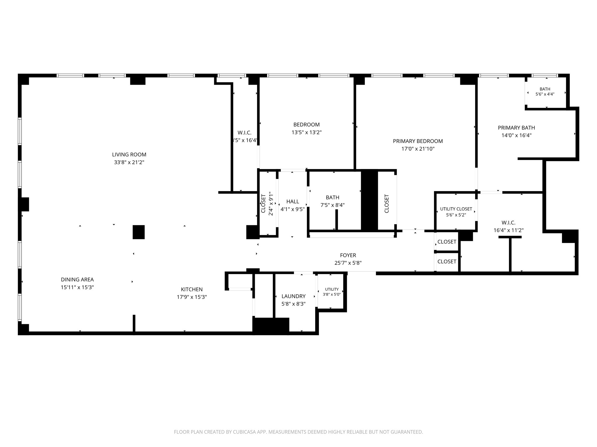 801 Floor Plan with approximate dimensions
