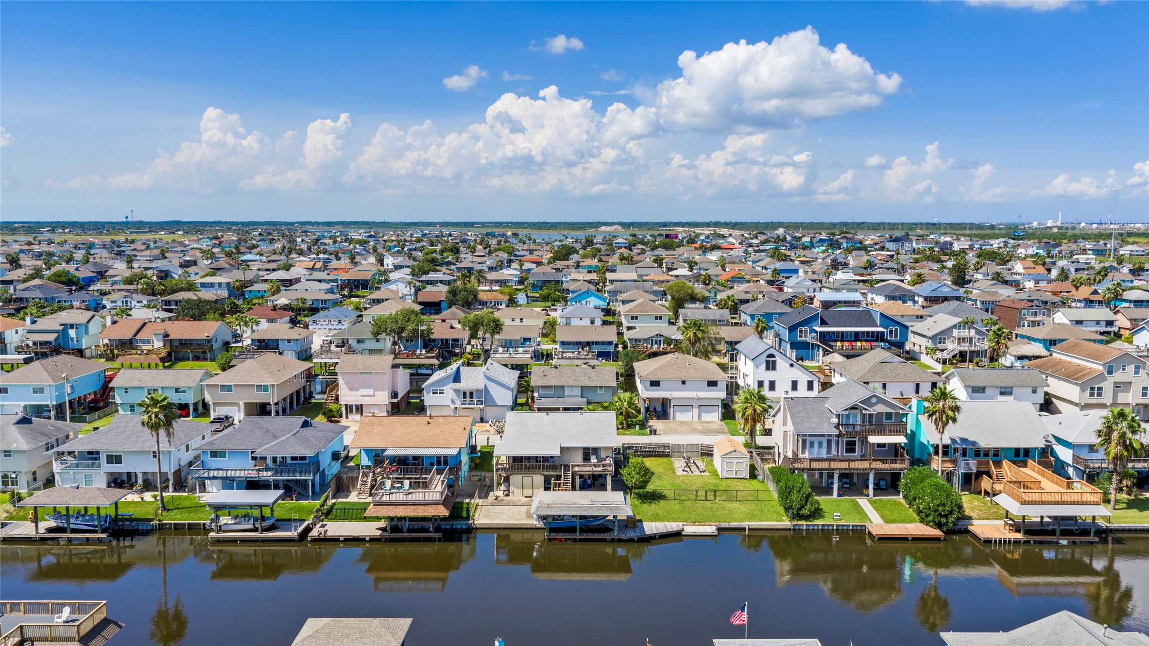 Enjoy the coastal life in your new waterfront home in Bayou Vista