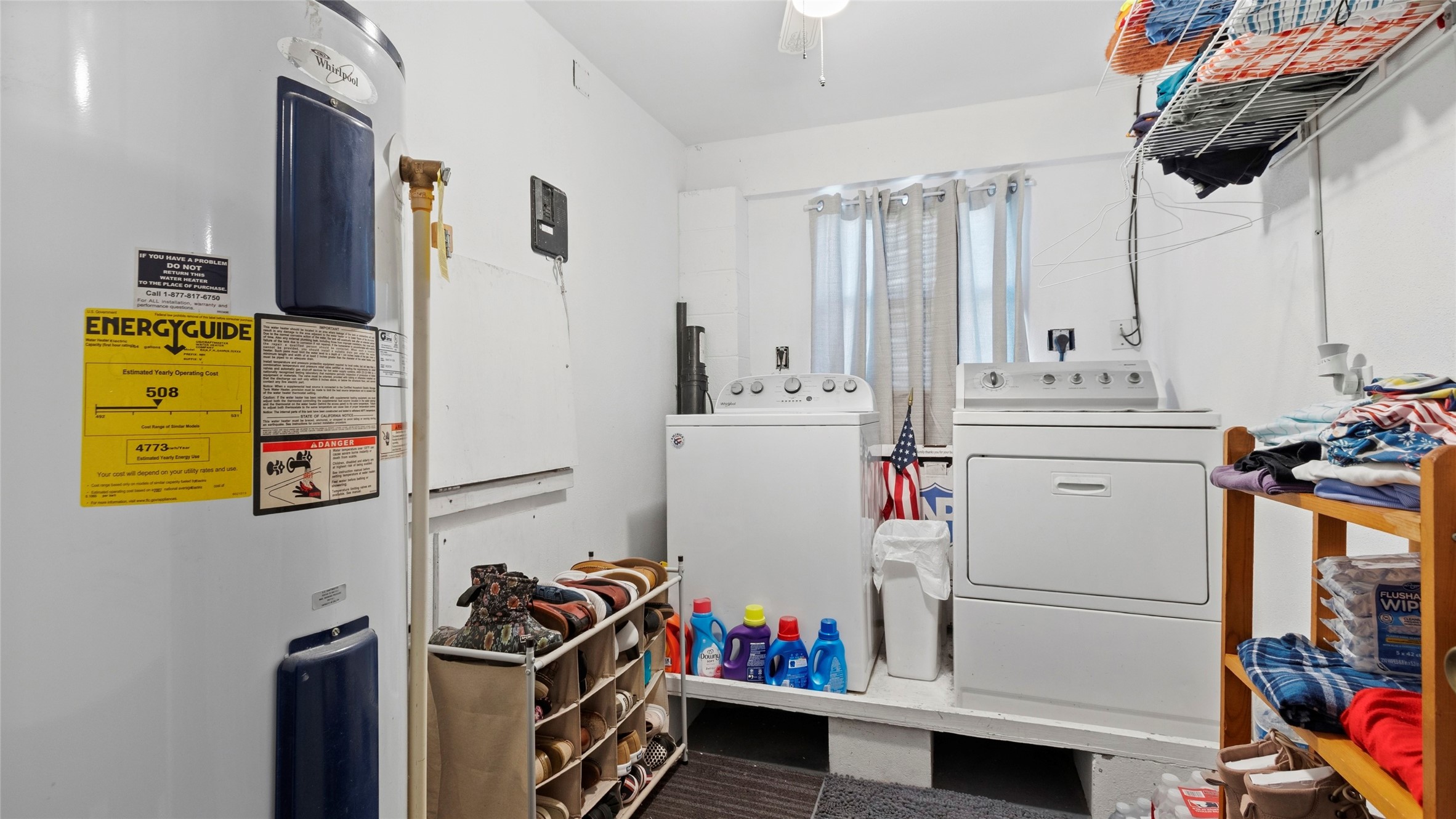 Utility room located downstairs