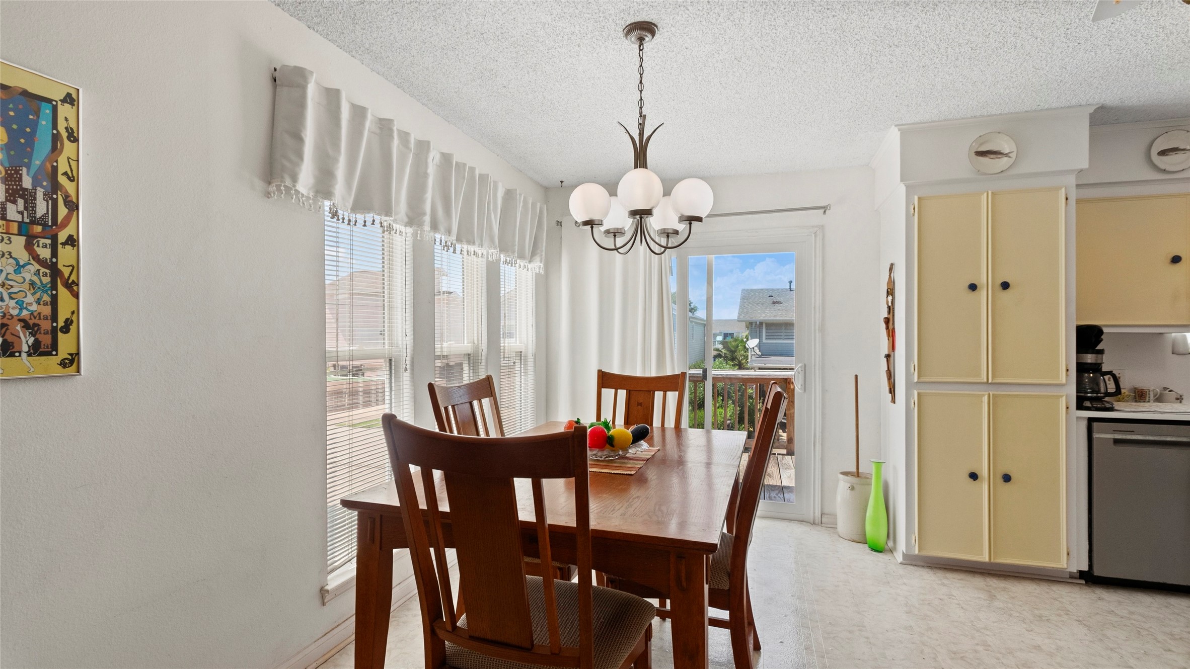 Dining room located directly off the kitchen