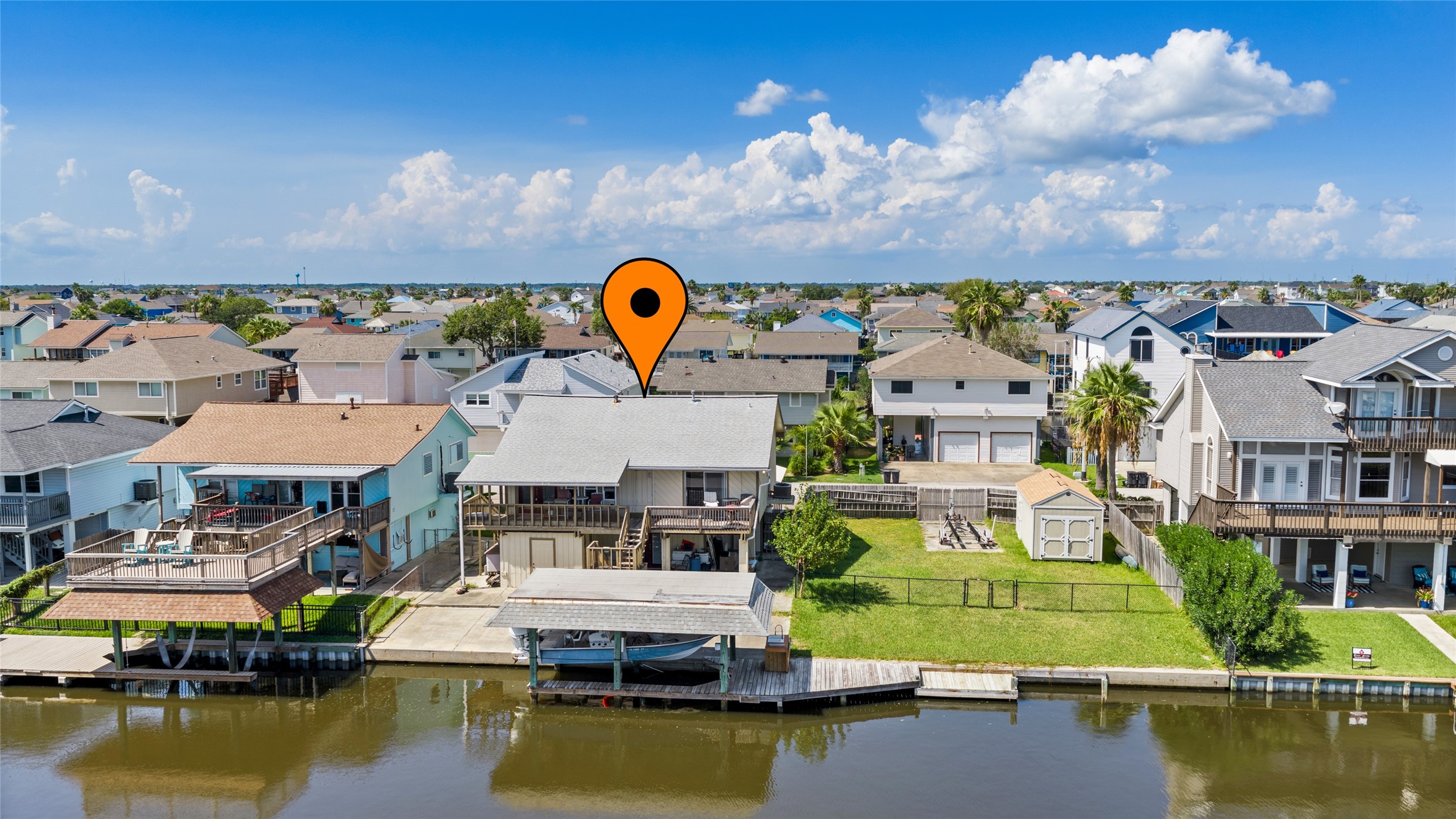 Enjoy the coastal life in your new waterfront home in Bayou Vista