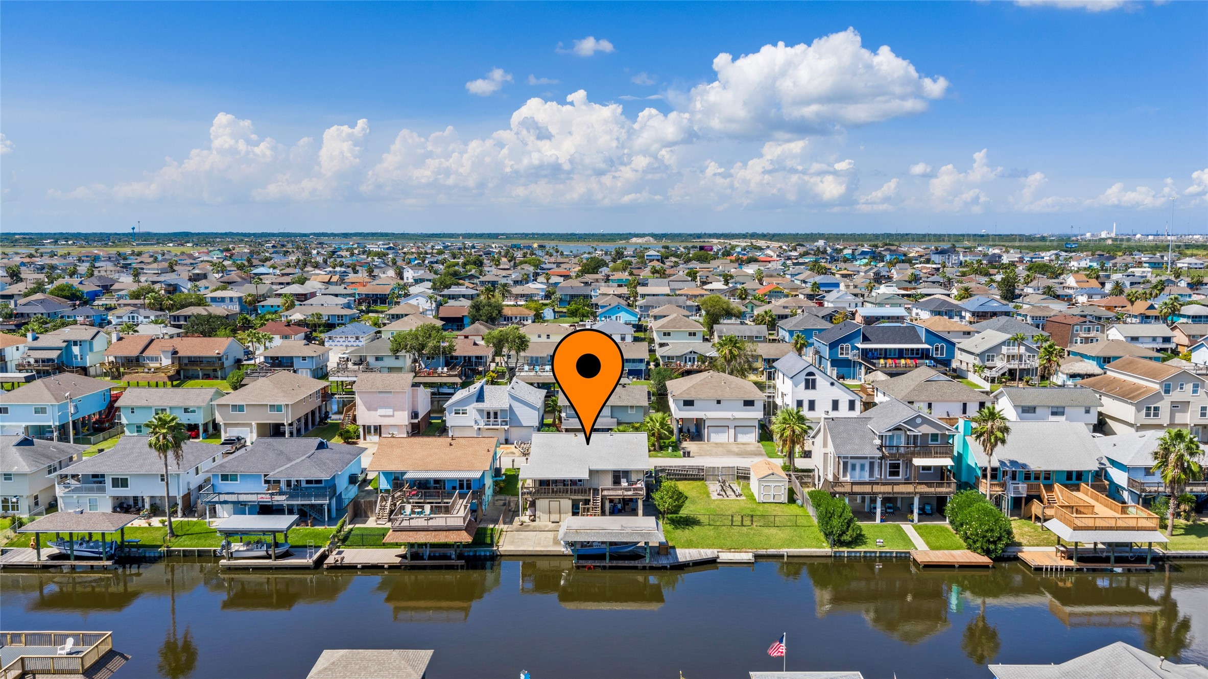 Enjoy the coastal life in your new waterfront home in Bayou Vista