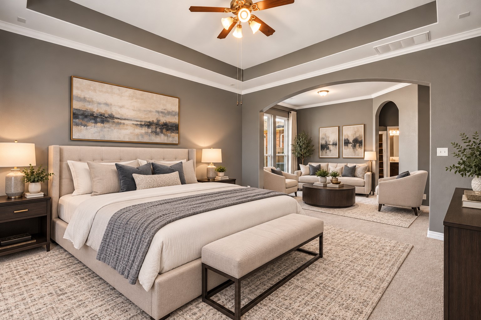 Primary suite (virtually staged)