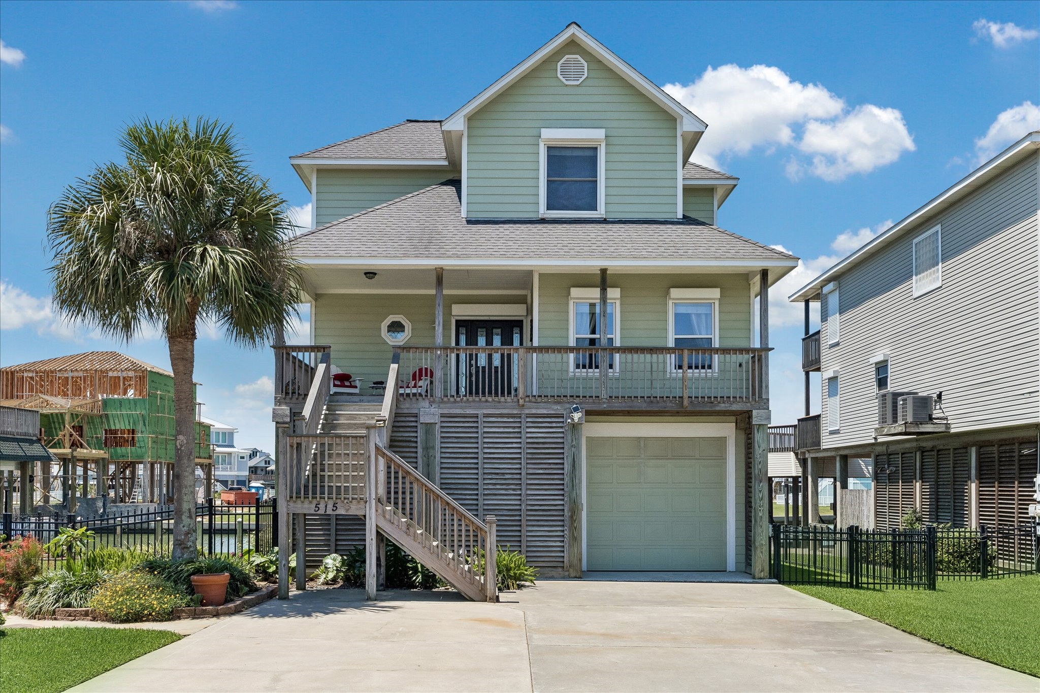 Front of 515 Westerly Tiki Island TX 77554 Your new home!