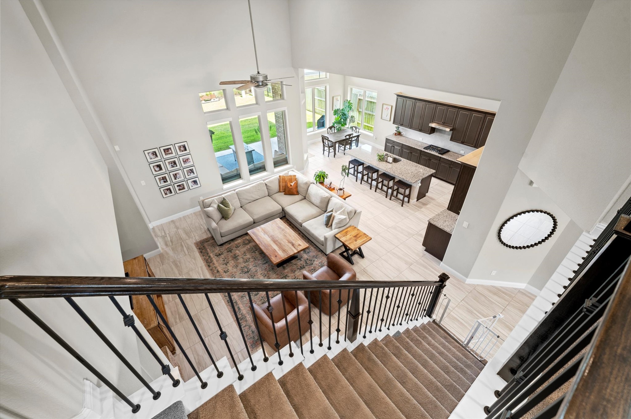 Playroom overlooks the downstairs.