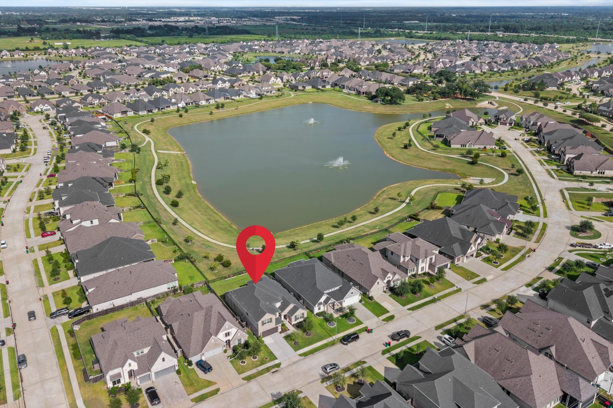 Location of the home, showing its position on the lake. Location of the home, showing its position on the lake.
