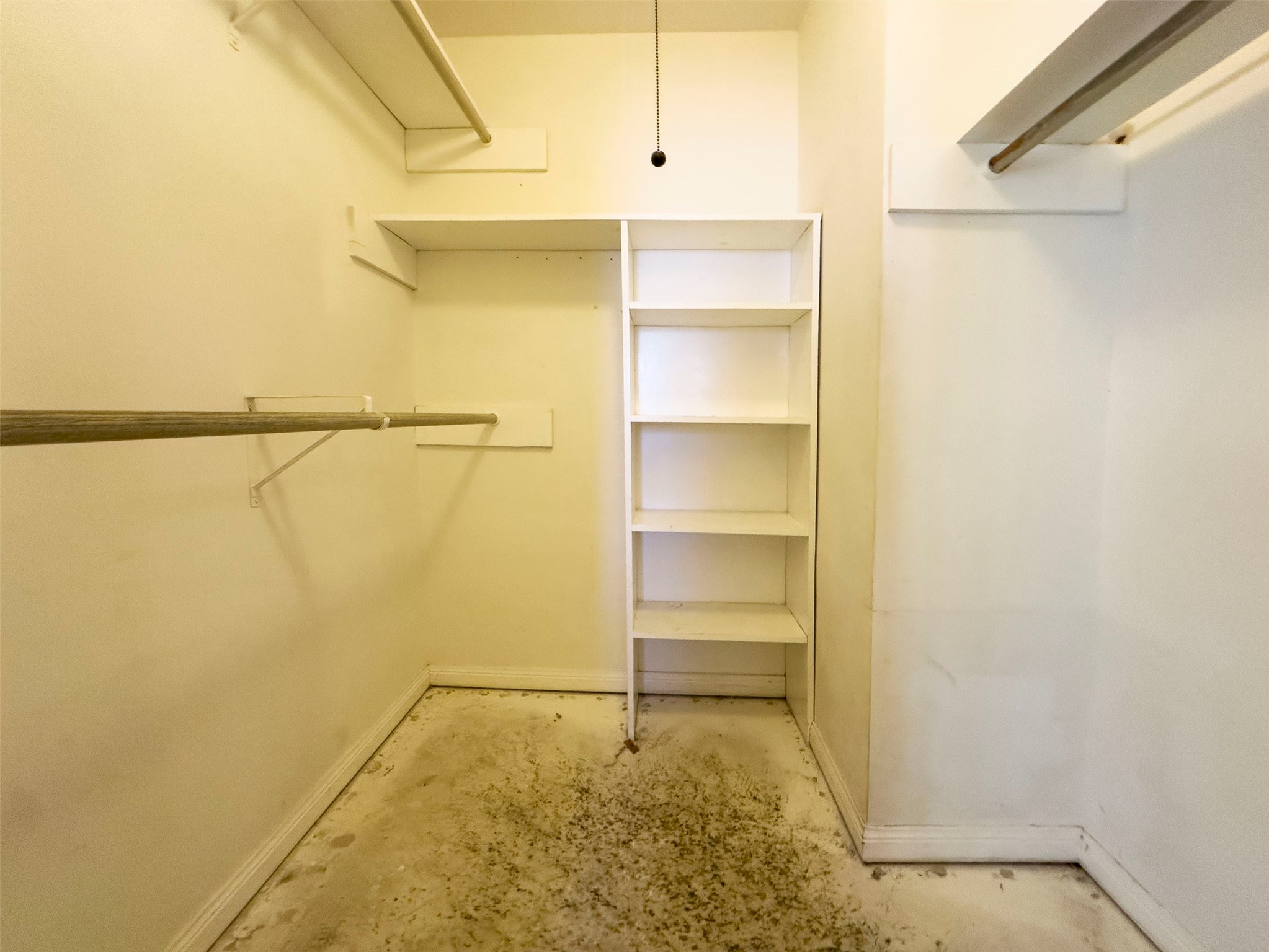 Primary suite has two closets, first is this large walk-in closet