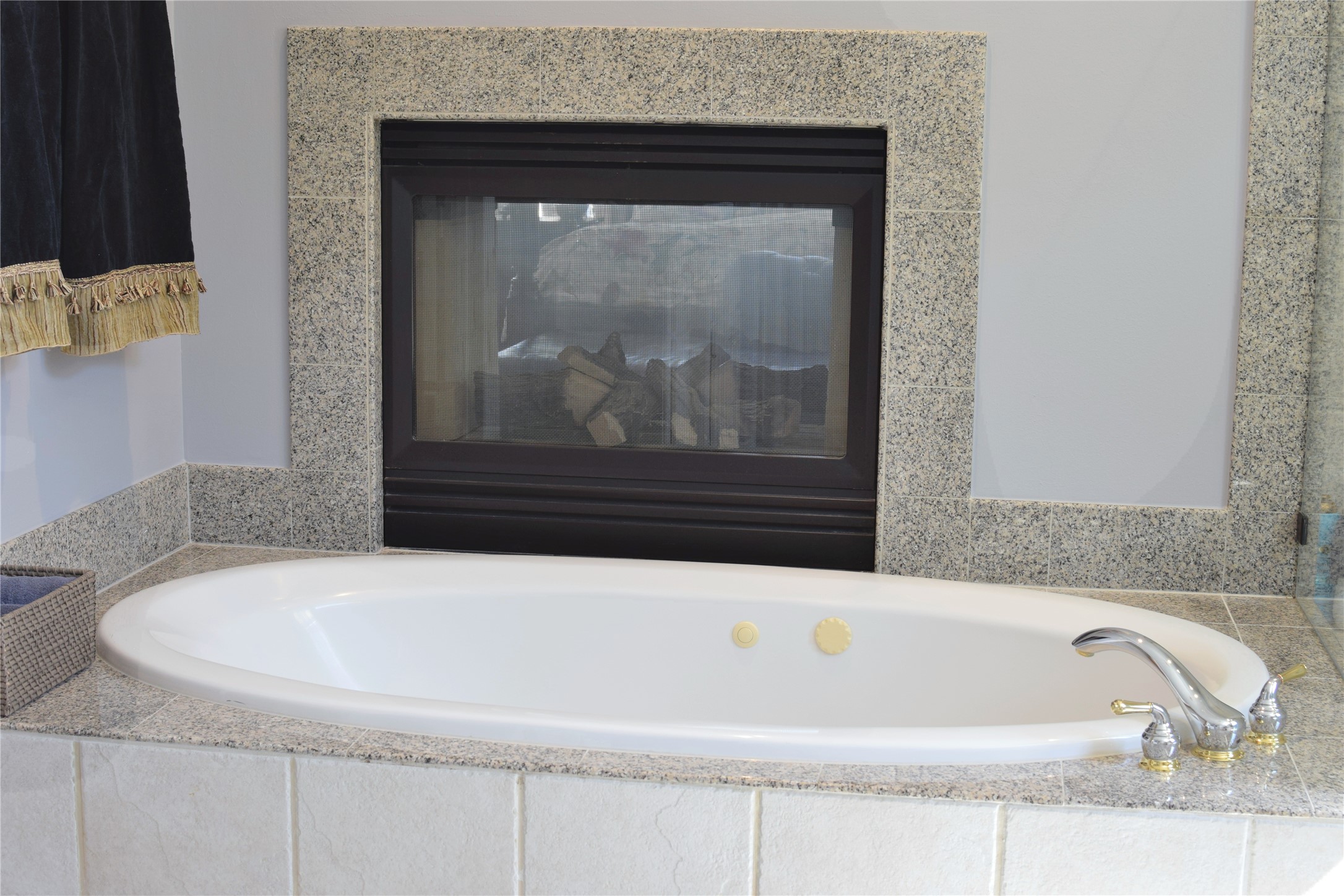 Fireplace by the Bathtub