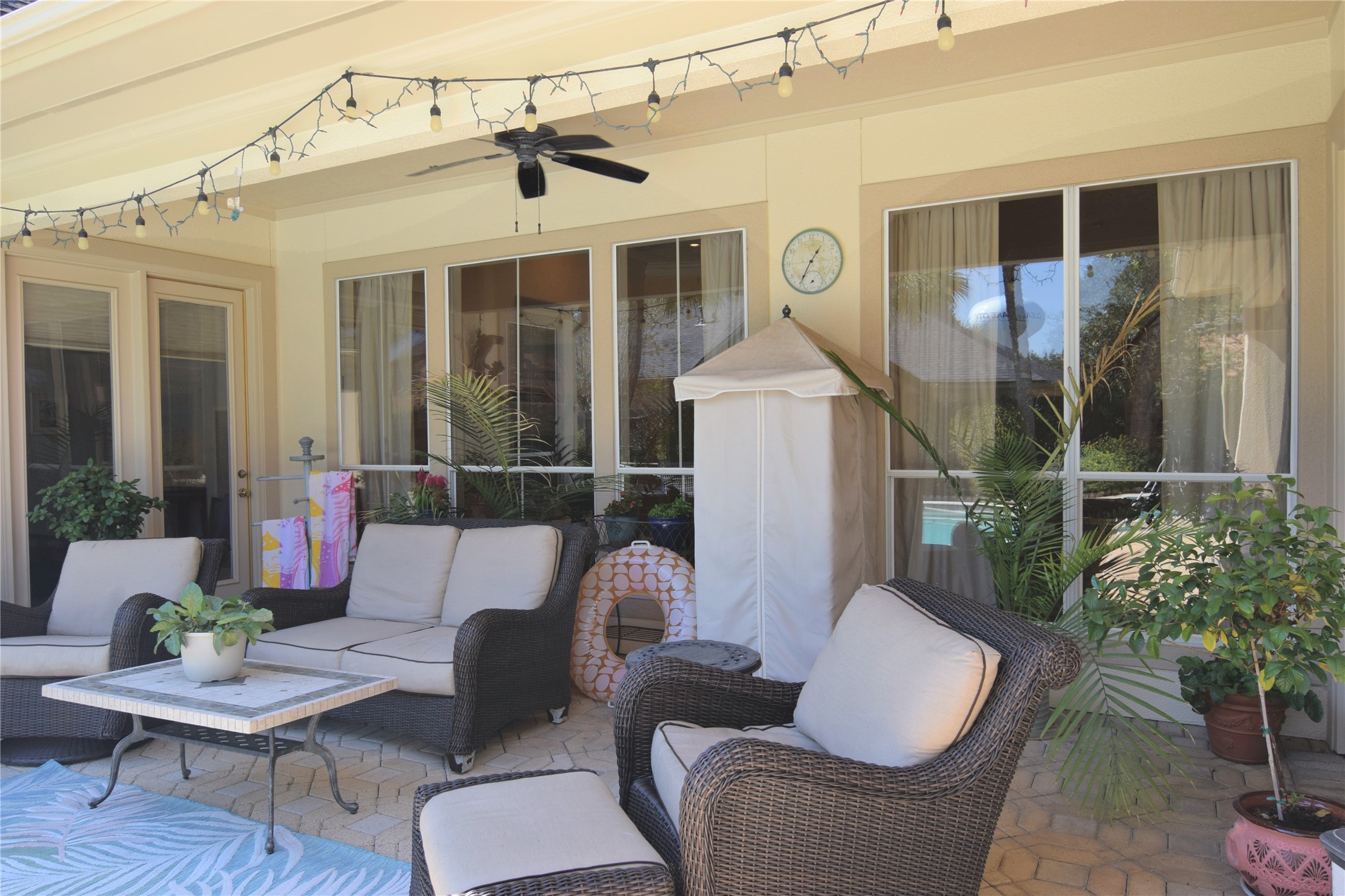 Lots of Outdoor Space with Fans