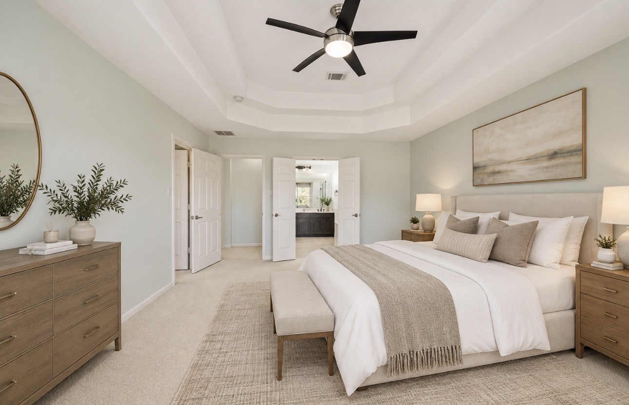 Staged Primary bedroom photo
