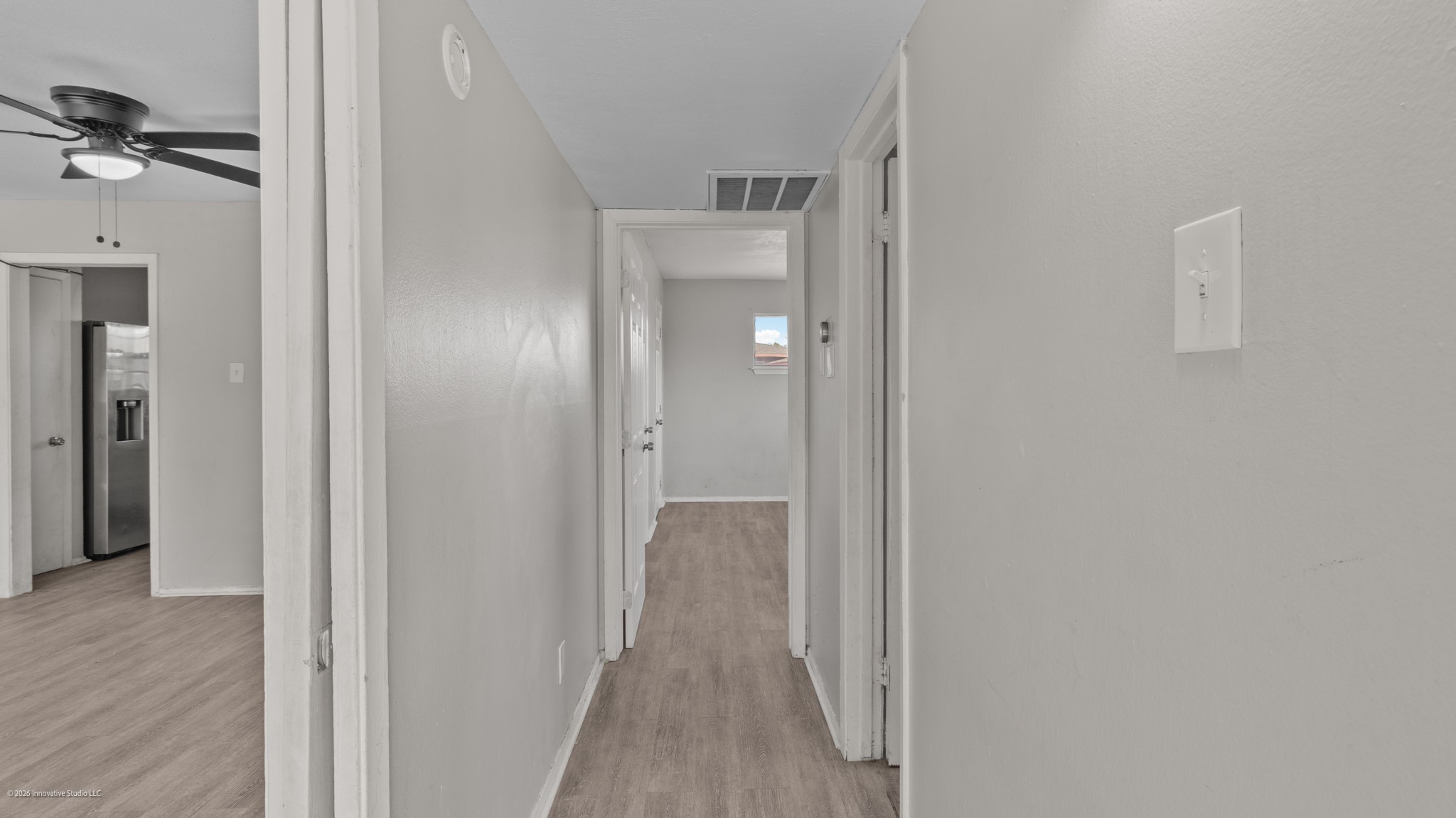 Hallway with Pocket Door