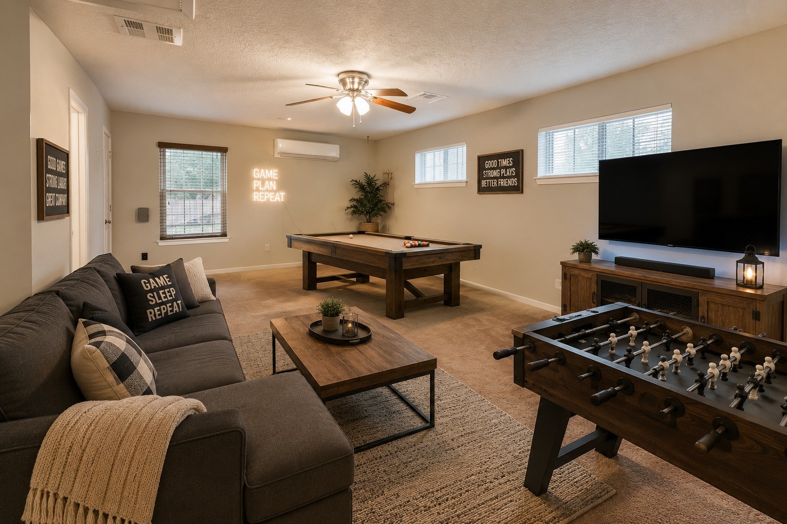 Virtually staged "above garage addition"
