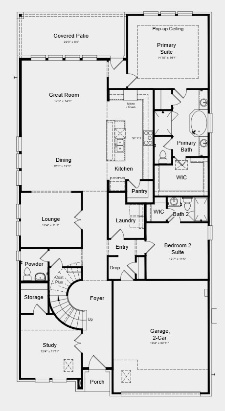 Additional Highlights Include: 42" wide mahogany front door and additional sink at bath four.