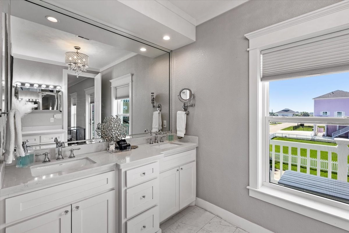 Primary ensuite with double vanity