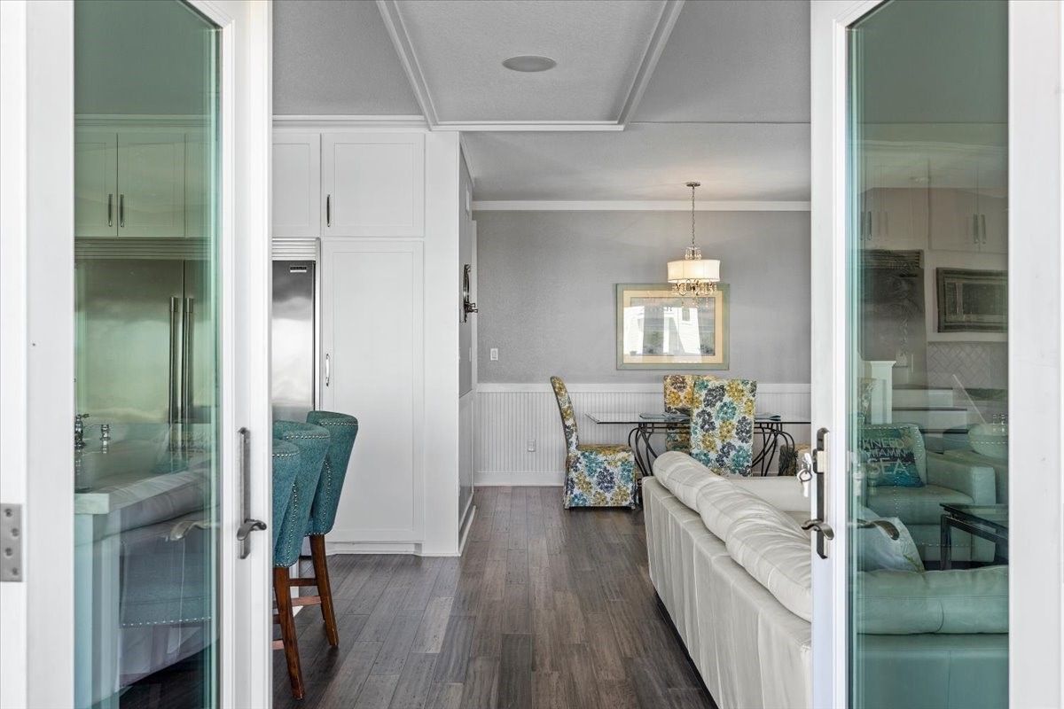 French door leading into home