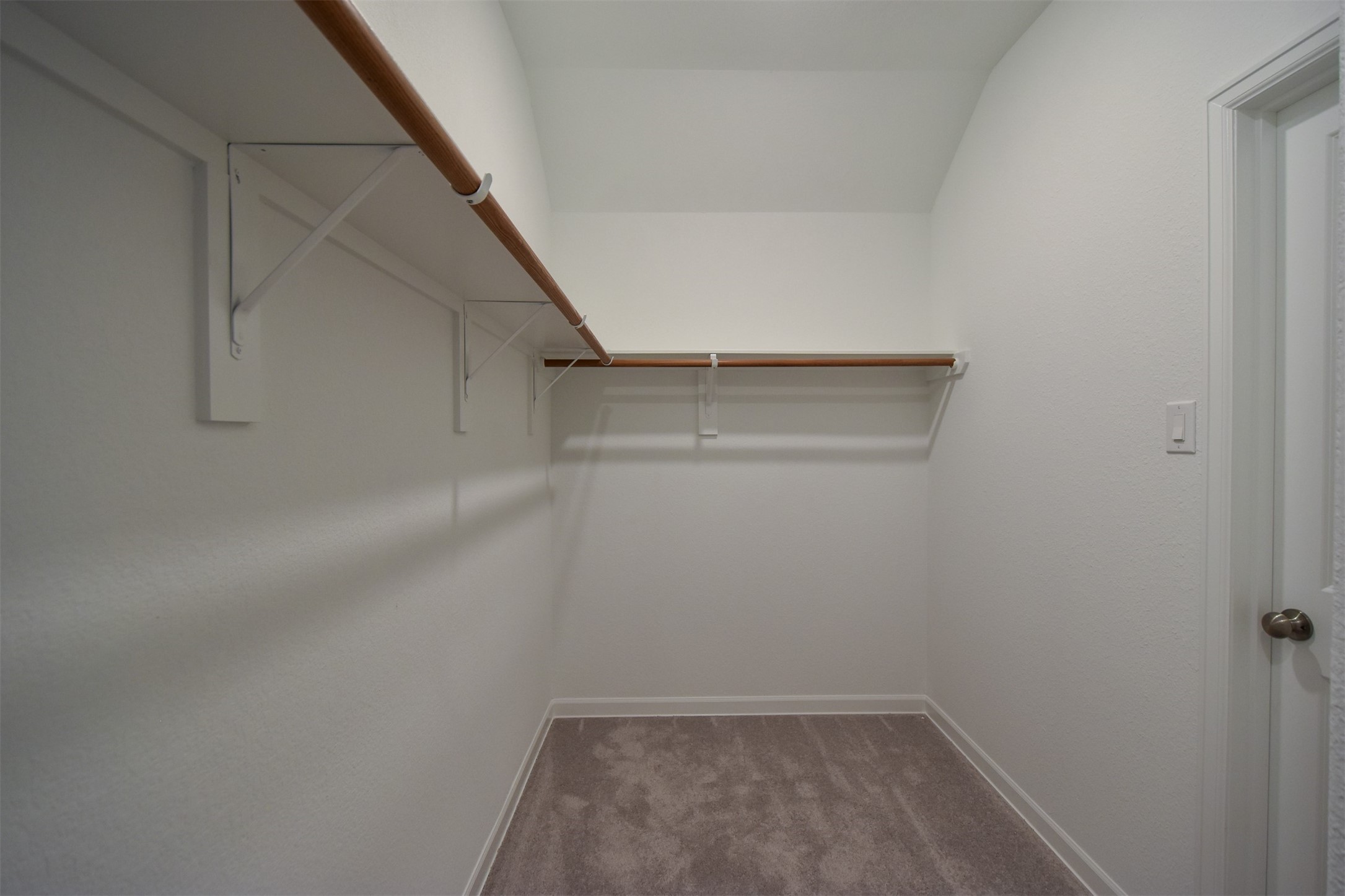 Spacious walk in closet