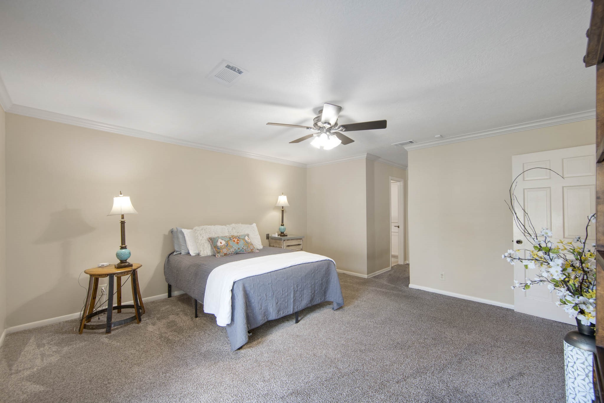 Master Bedroom view leading to bath