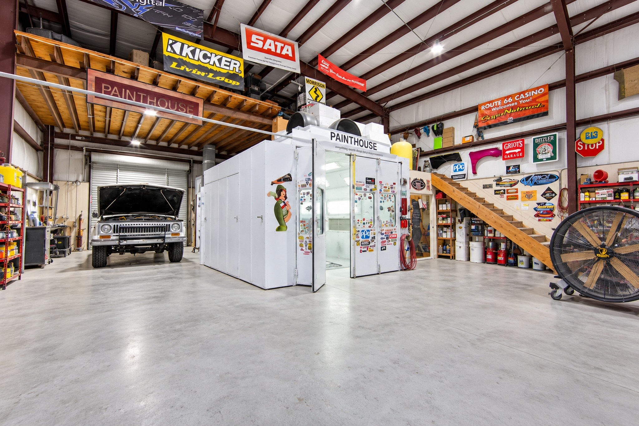 Another view of shop & paint booth