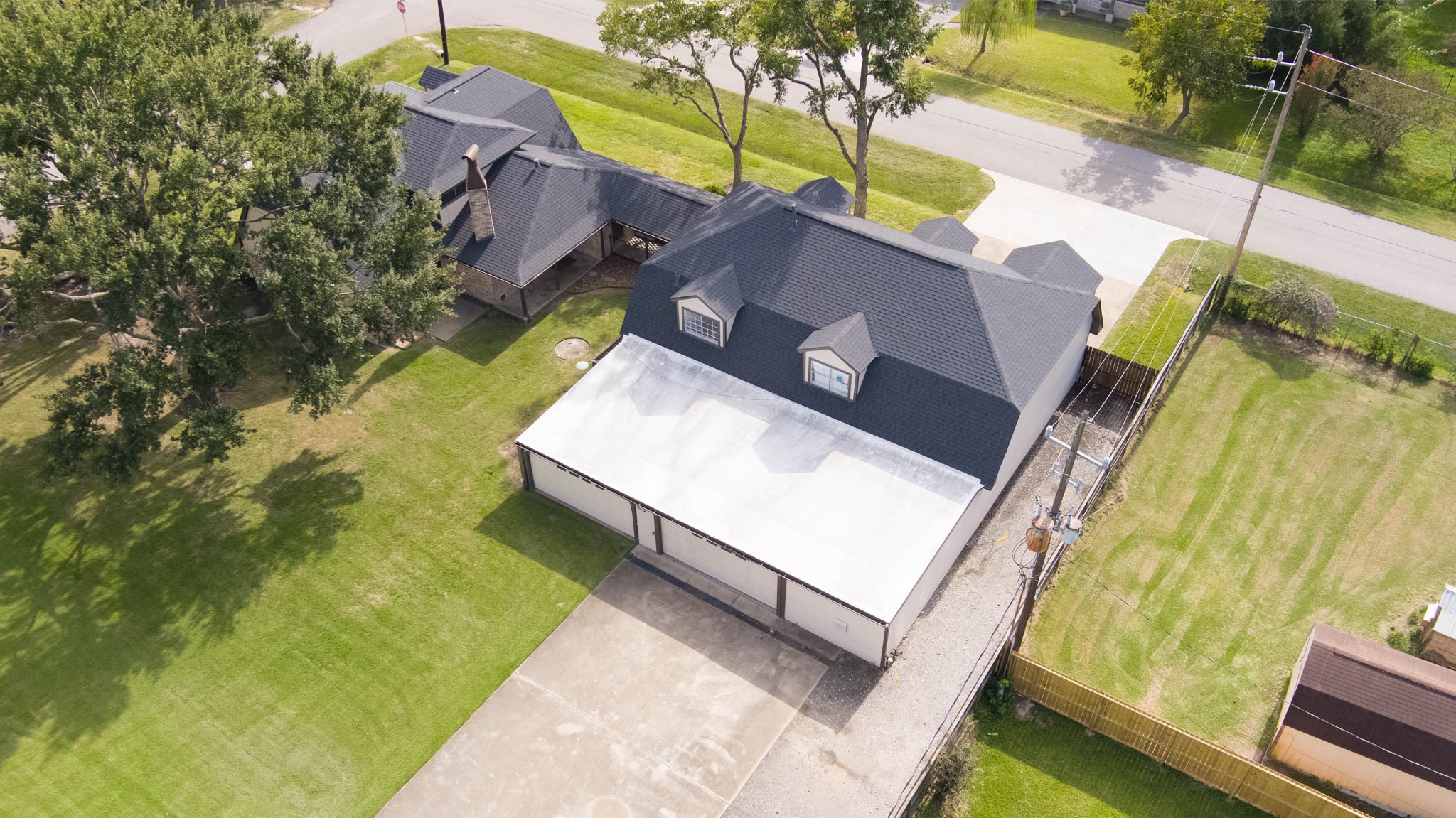 View of the back side of garage