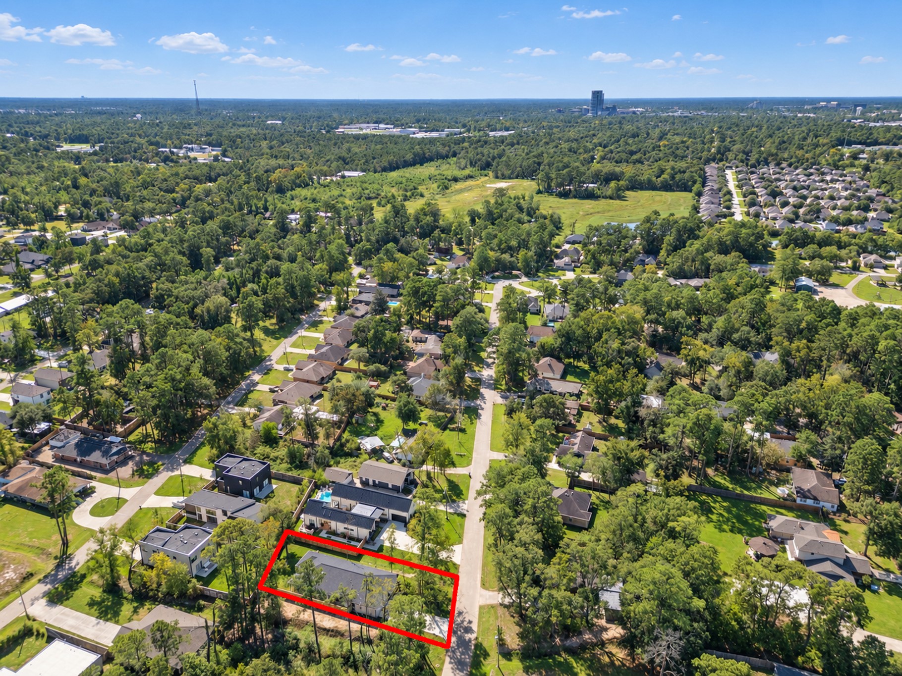 Aerial View of the Community and Surrounding Greenery