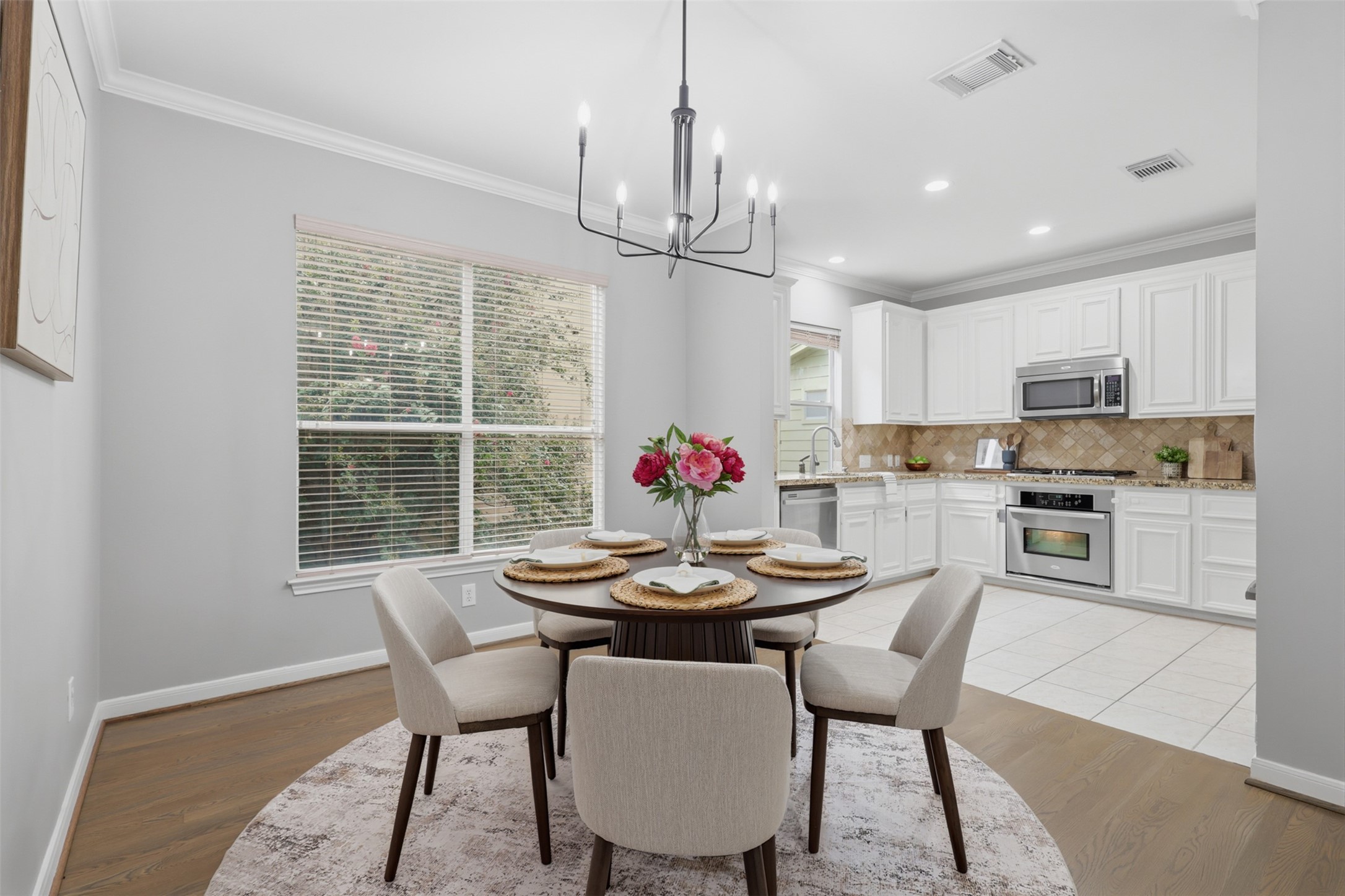 Elegant Dining Area Open to the Kitchen