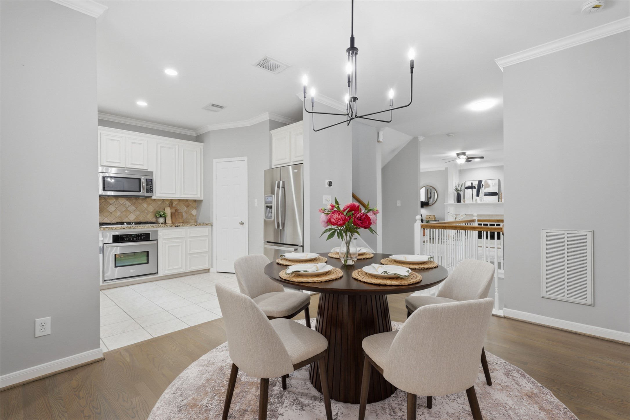 Dining Area with Chandelier