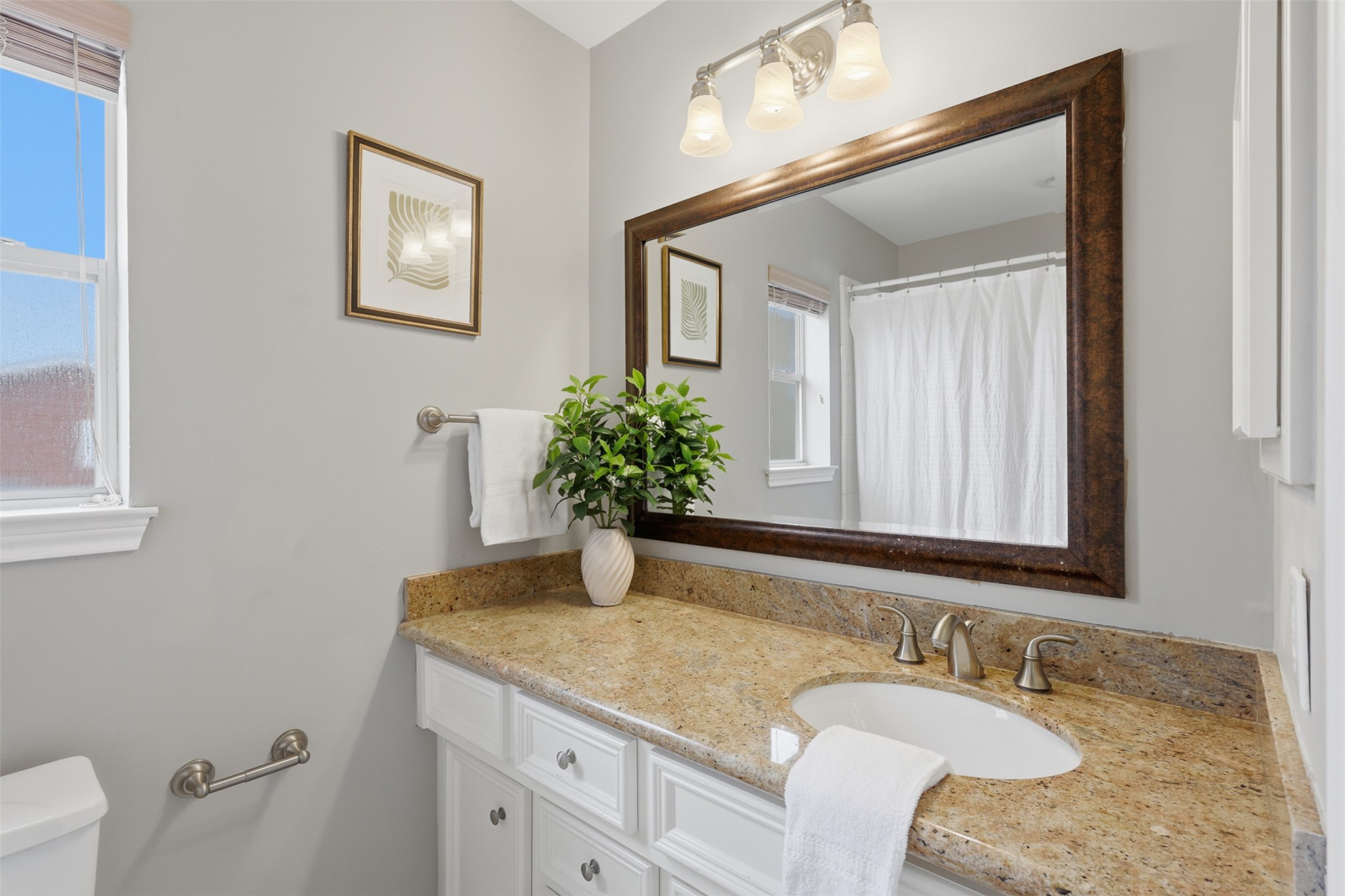 Bathroom with tub shower combo