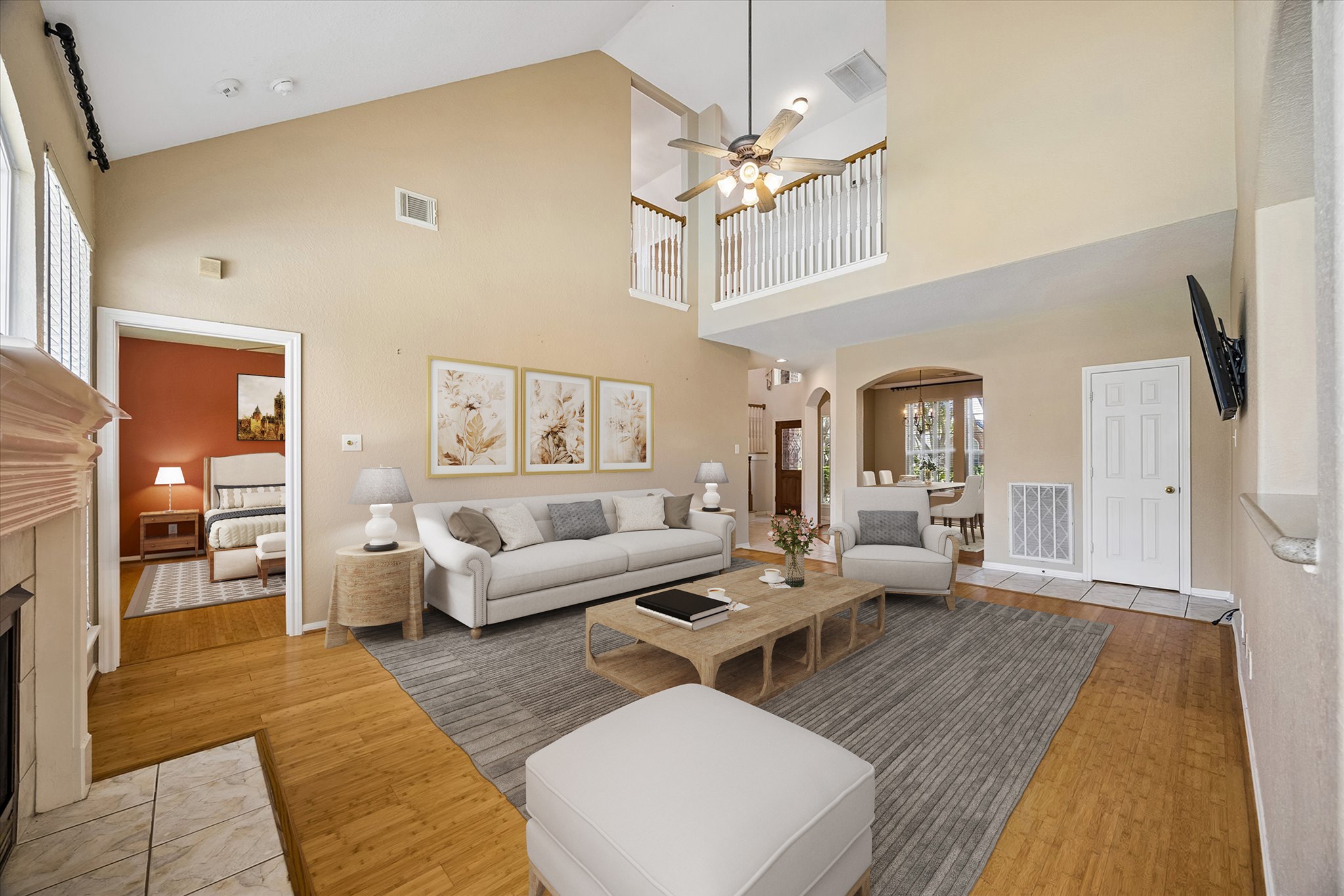 There is plenty of room to spread out and settle in, with a dramatic vaulted ceiling, bamboo flooring, abundant natural light and an open layout that keeps the space feeling bright, comfortable and easy.