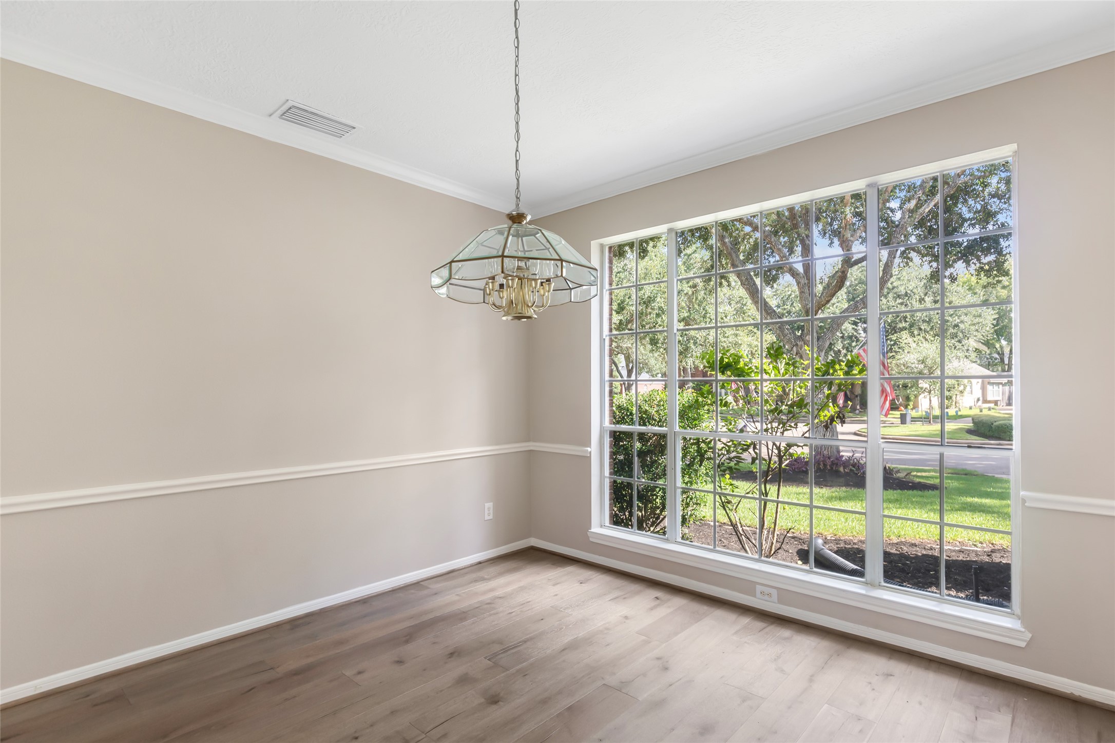 Dining Room with grand window