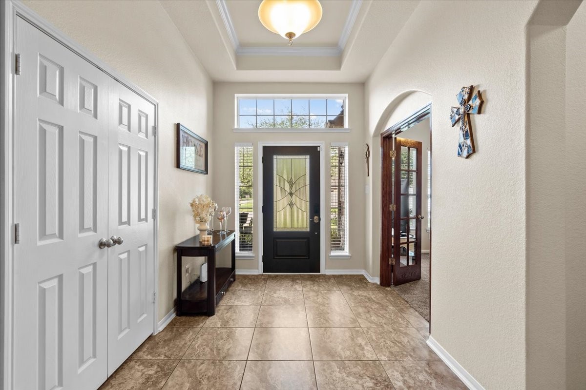 Bright, welcoming foyer that sets the tone the moment you walk in.