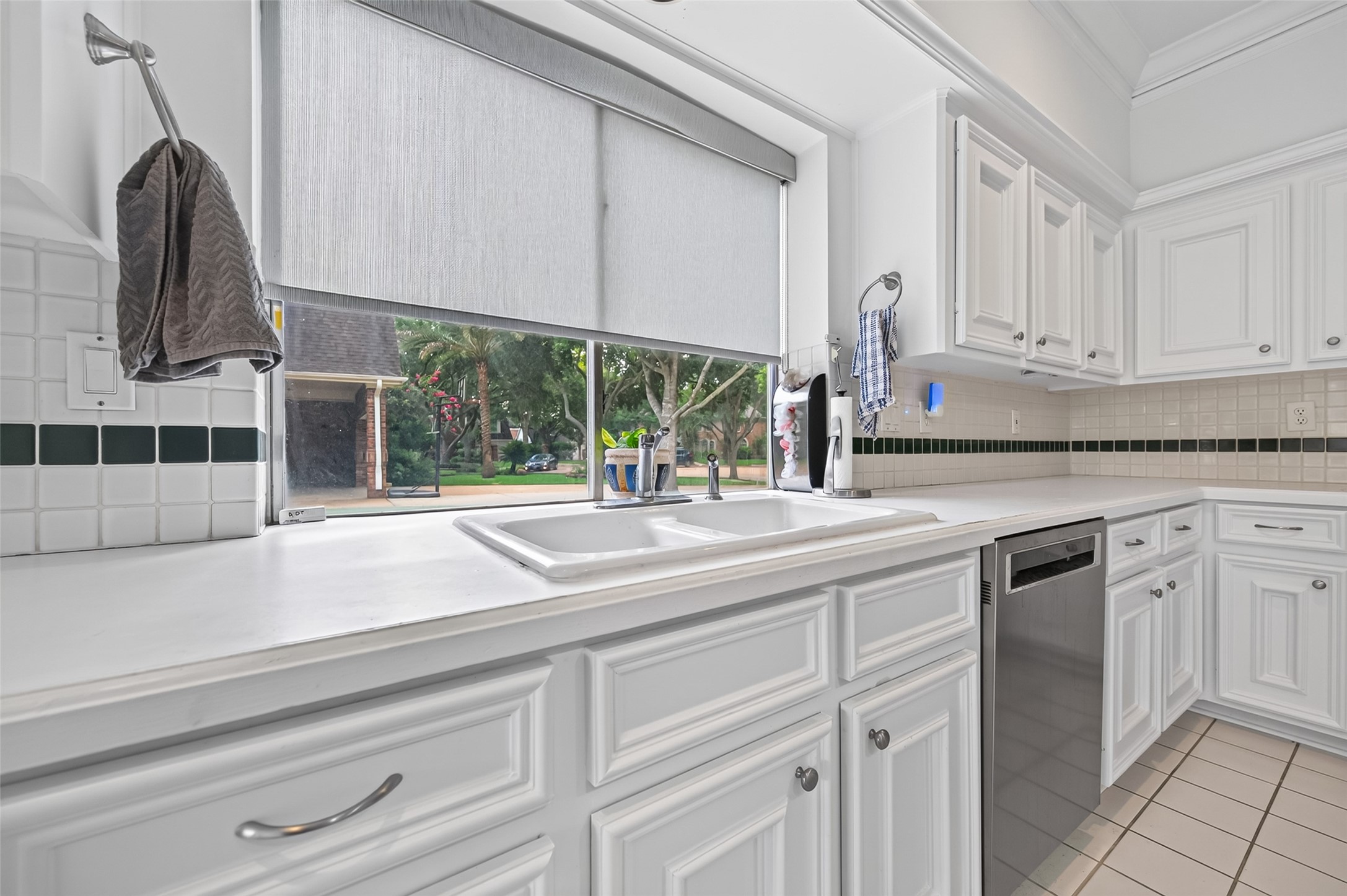Gaze out into the window while at the sink.