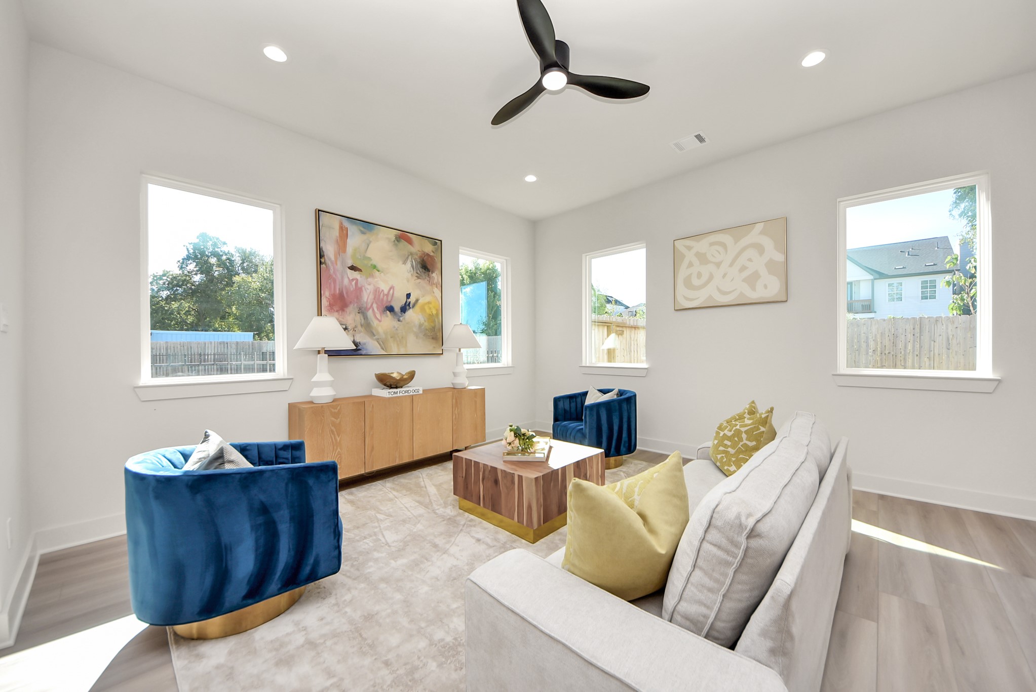 Living room on the first floor of 5224 Edgewood St