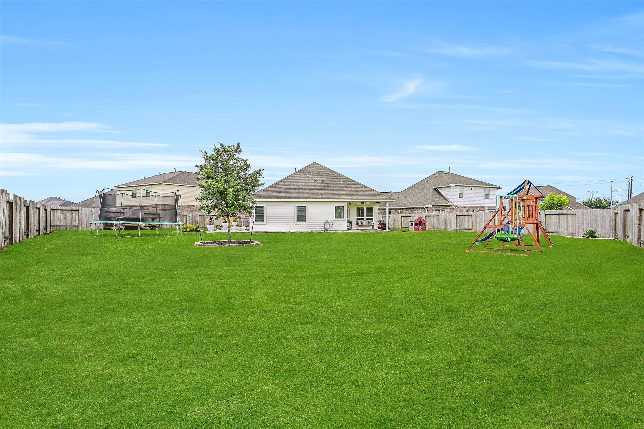Set on an impressive 15,000+ square foot cul-de-sac lot, this backyard offers exceptional space for recreation, gardening, or future outdoor additions. Whether you envision a pool, sports court, or simply room to roam, there's plenty of space to make it your own.