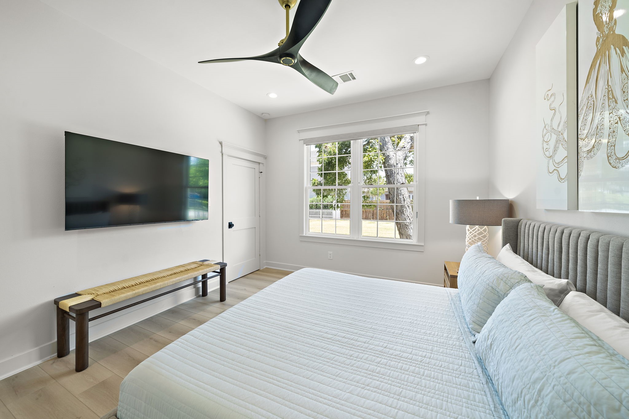 Another view of the primary bedroom.