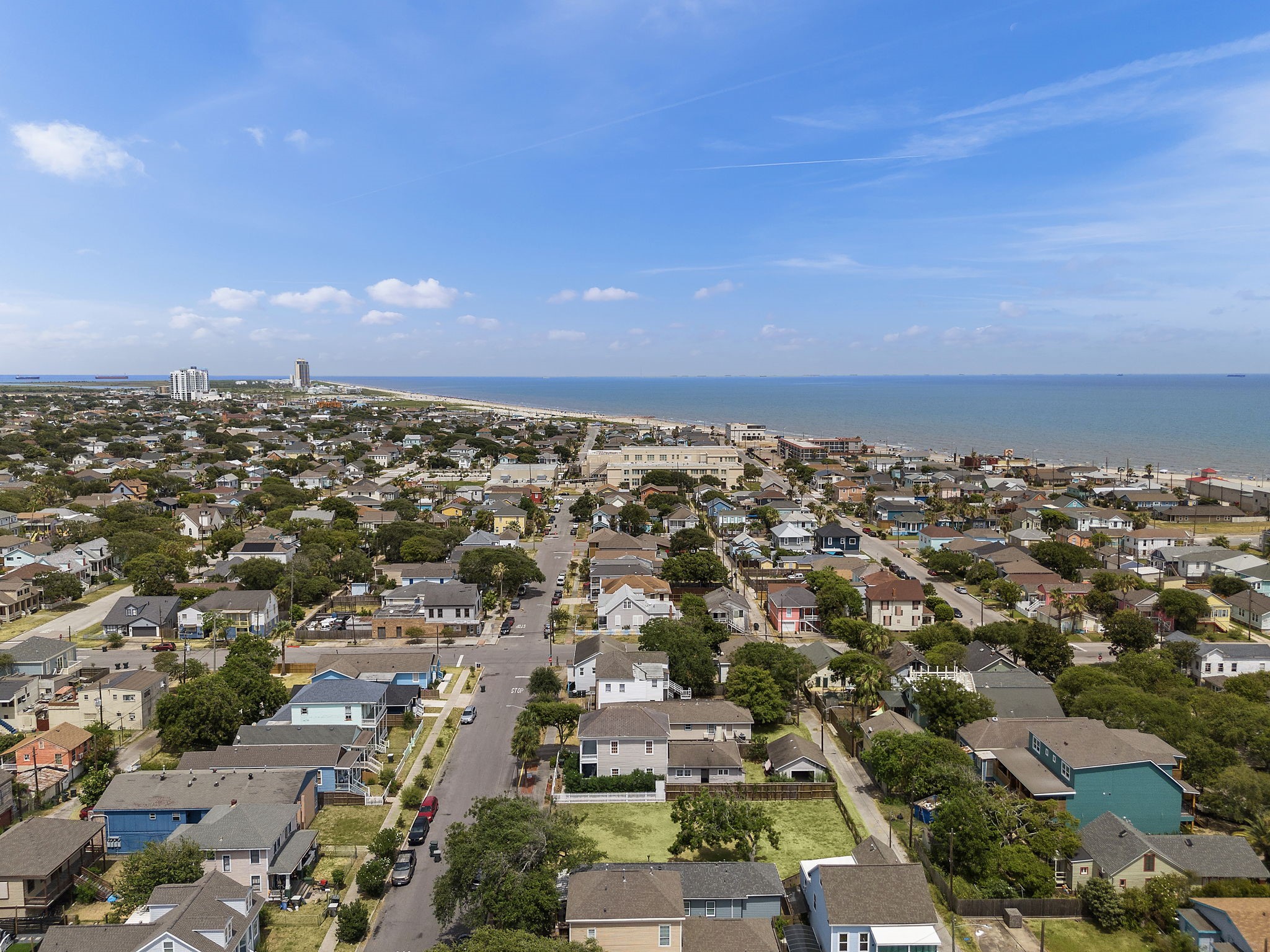 Another aerial view of Galveston.