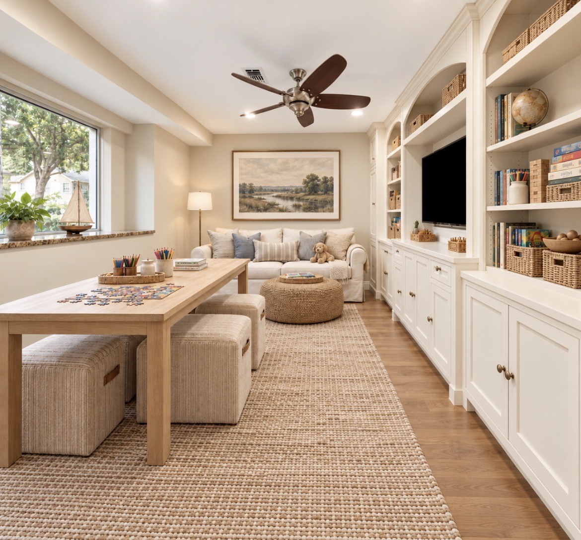 Virtually reimagined  playroom (downstairs)