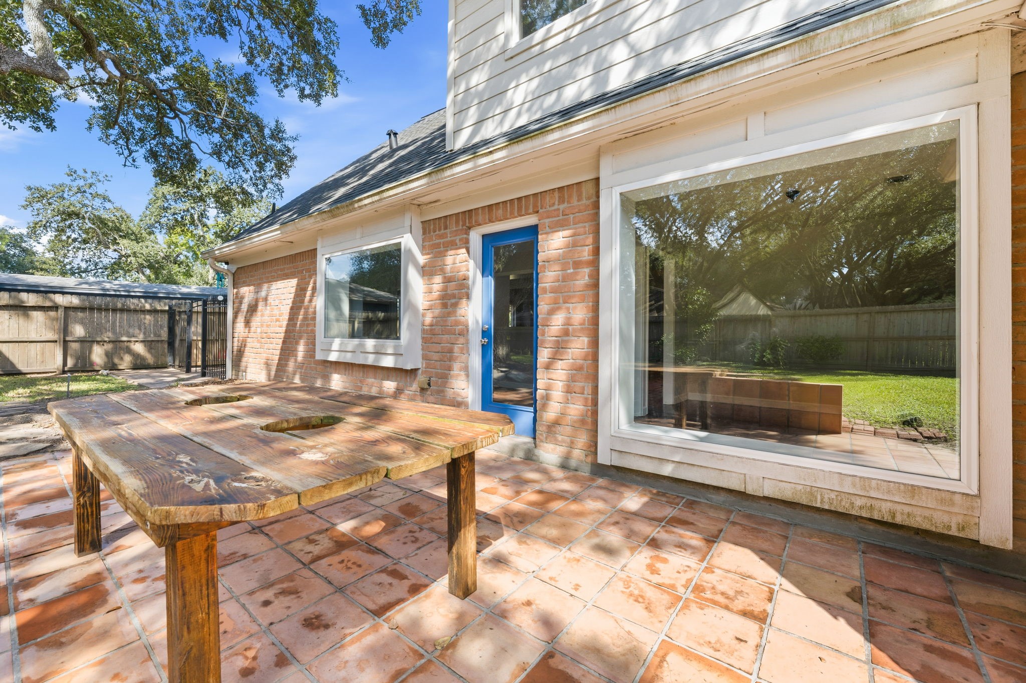 Entertain, eat, and enjoy in the relaxing back patio!