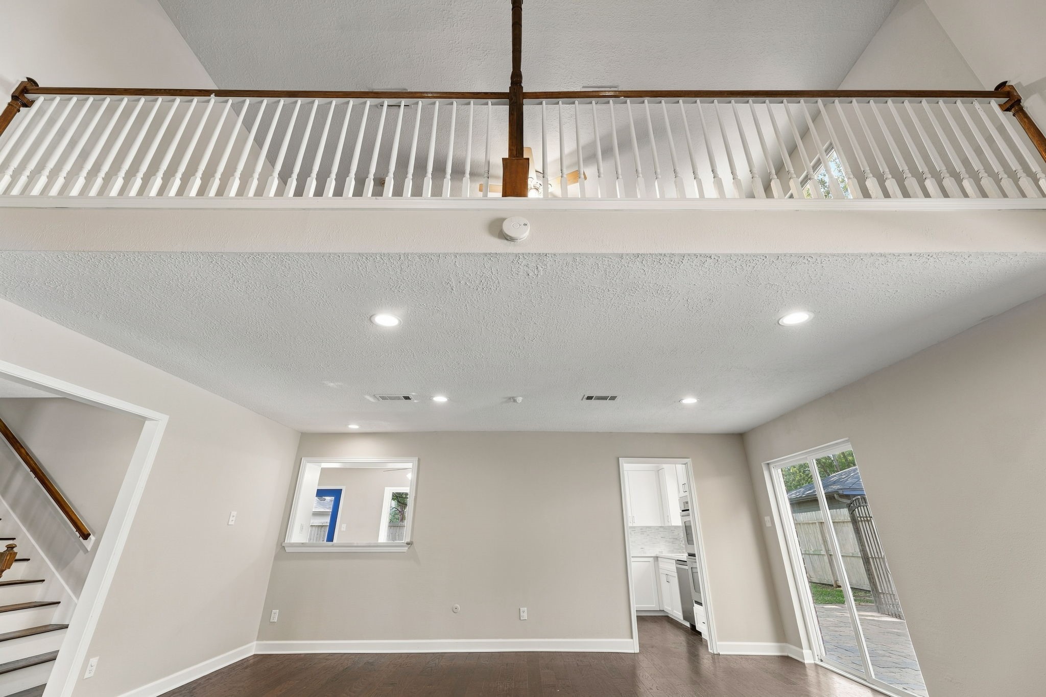 Open upstairs landing overlooking the two-story living area!