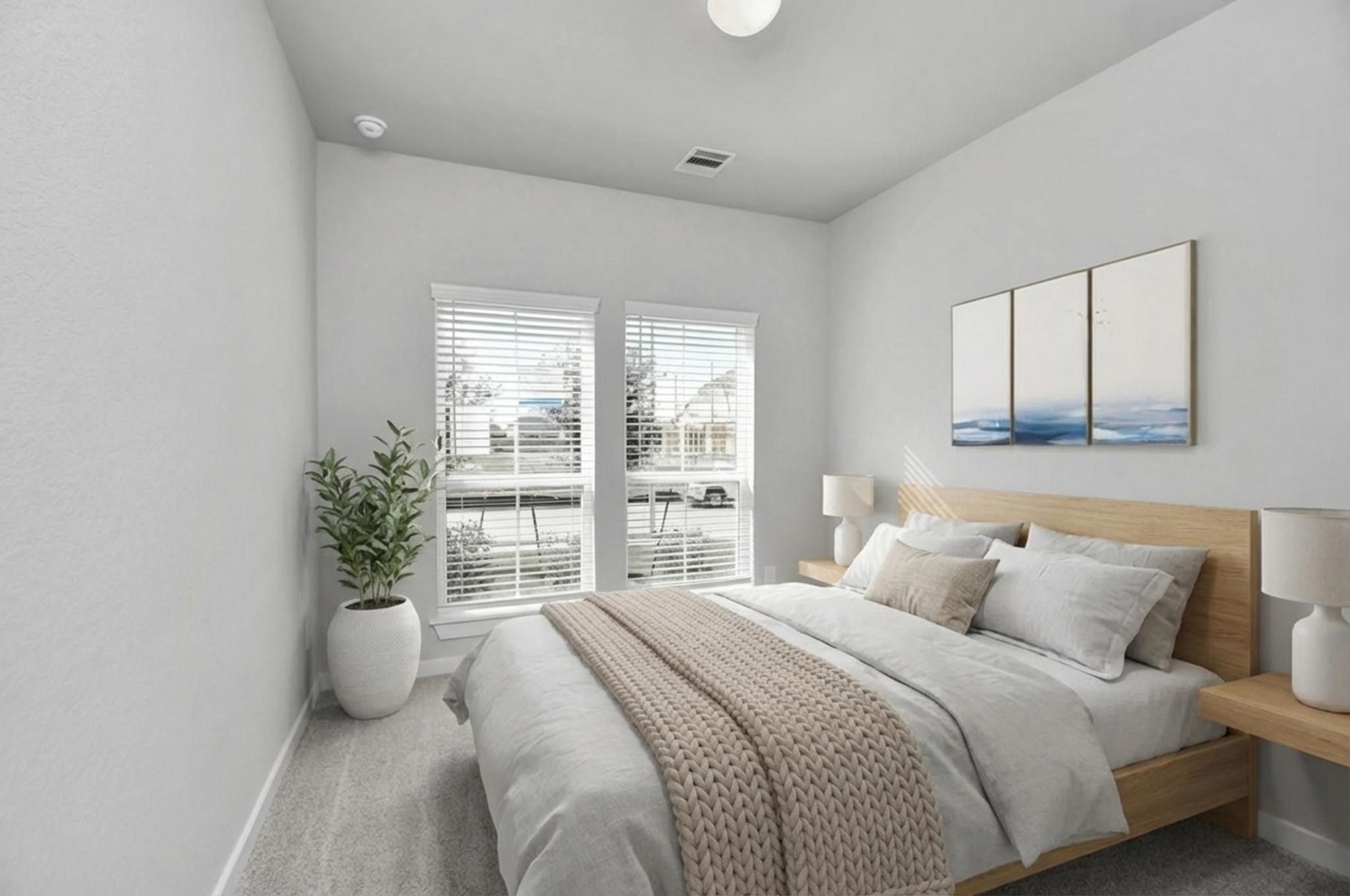 Virtually Staged - Guest Bedroom. Sample photo of completed home with similar floor plan. Actual colors and selections may vary.