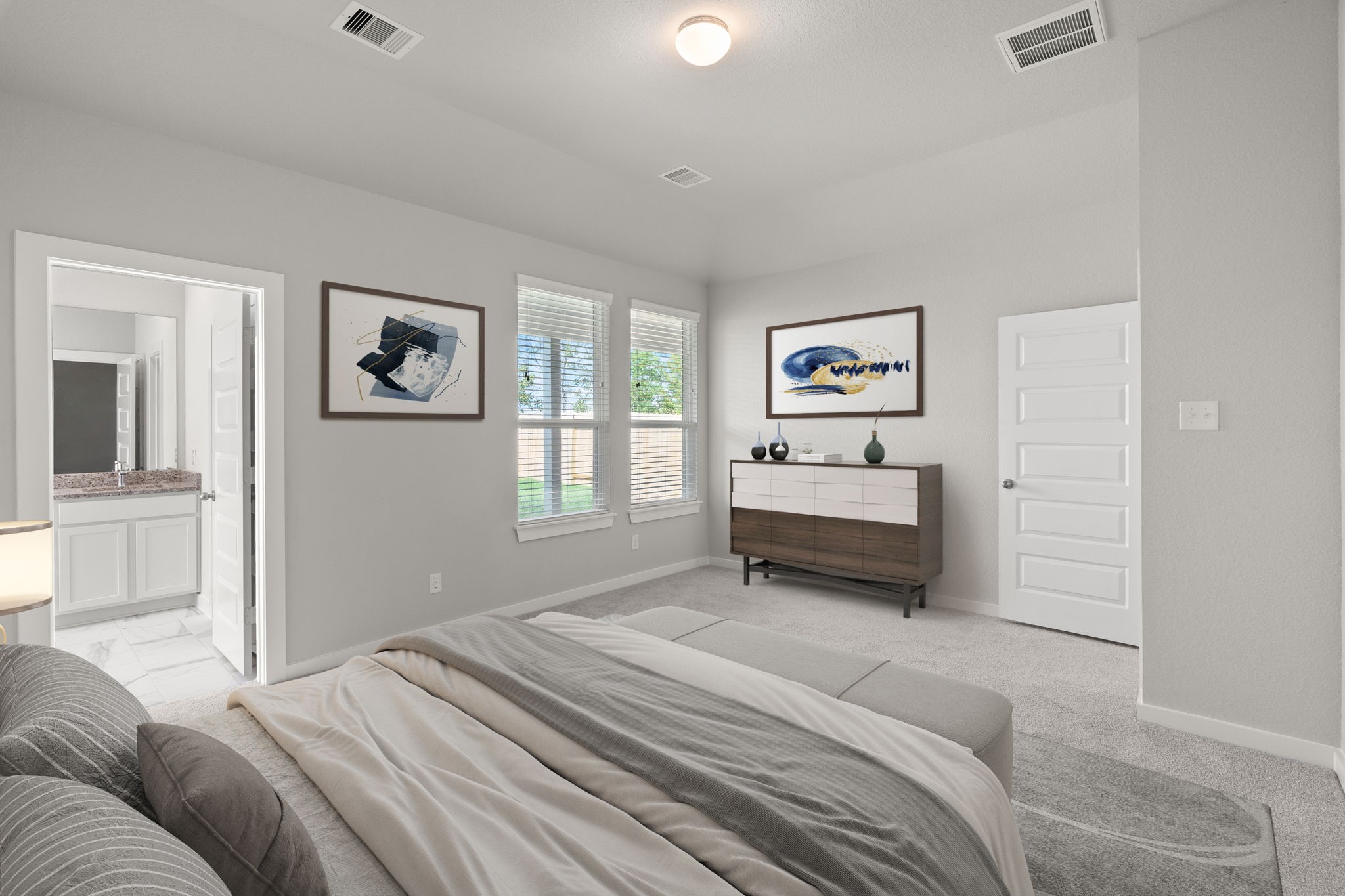 Virtually Staged - Primary Bedroom. Sample photo of completed home with similar floor plan. Actual colors and selections may vary.