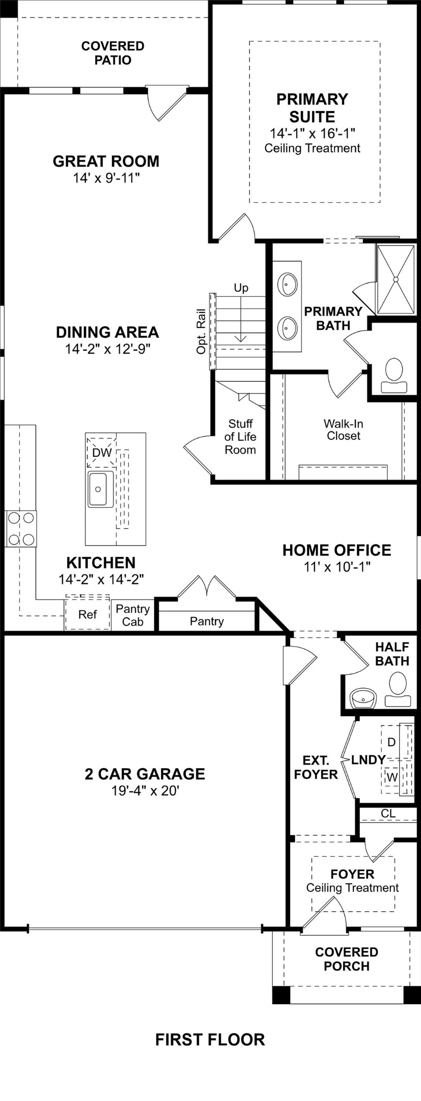 The Spanish Cedar floor plan by K. Hovnanian Homes. 1st Floor shown. *Prices, plans, dimensions, features, specifications, materials, and availability of homes or communities are subject to change without notice or obligation.