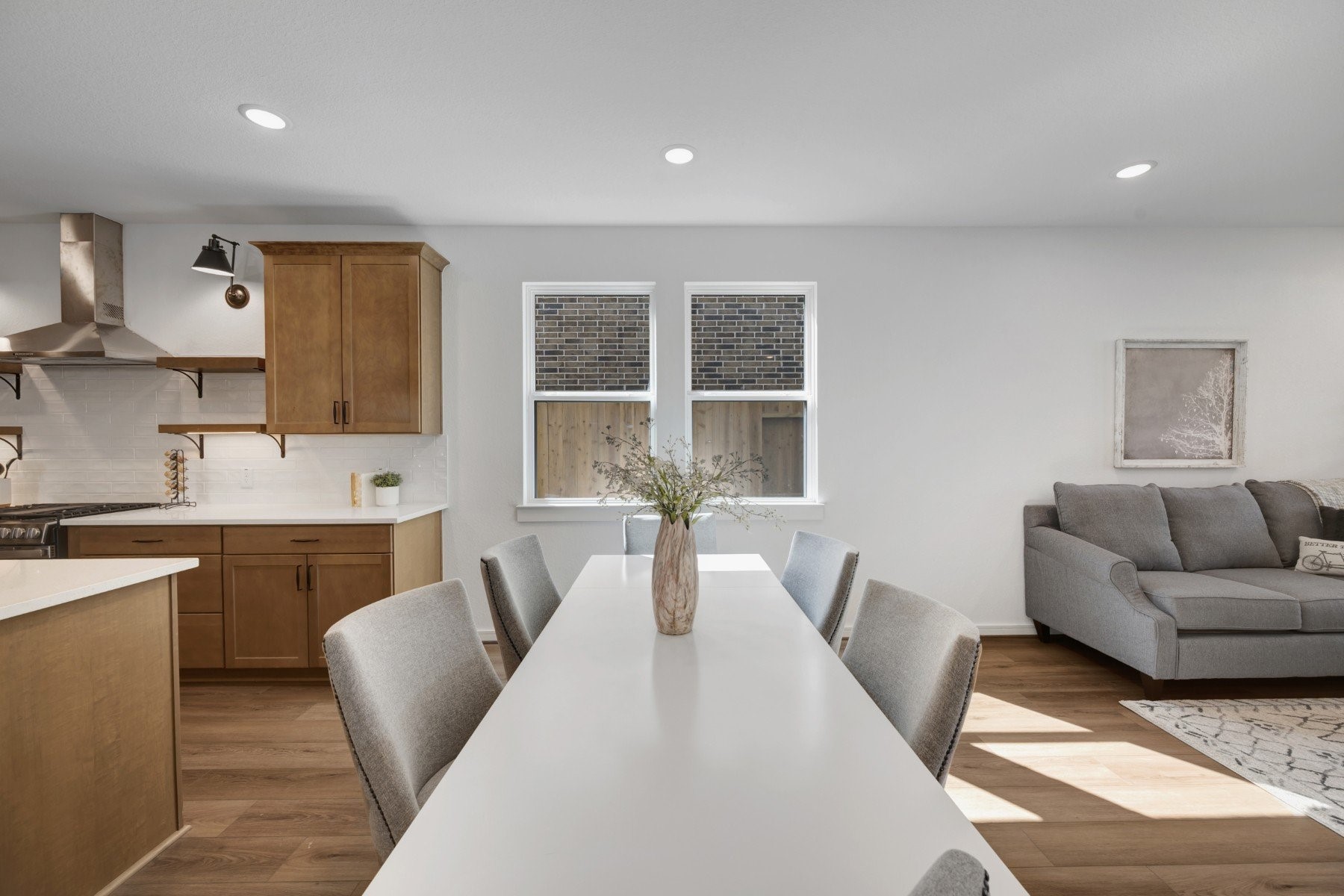 Sun-lit dining area