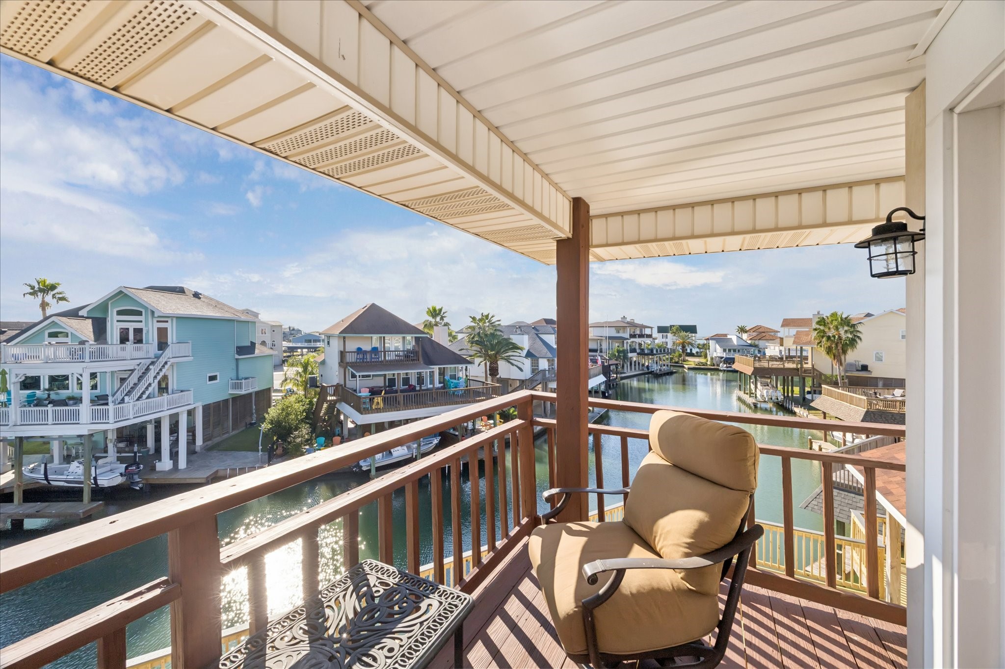 Start and end your day here! Welcome the morning with a cup of coffee. End your day with a favorite beverage. Any time of day, Gulf breezes cut through the humidity, making time outdoors appealing and comfortable on hot summer days.