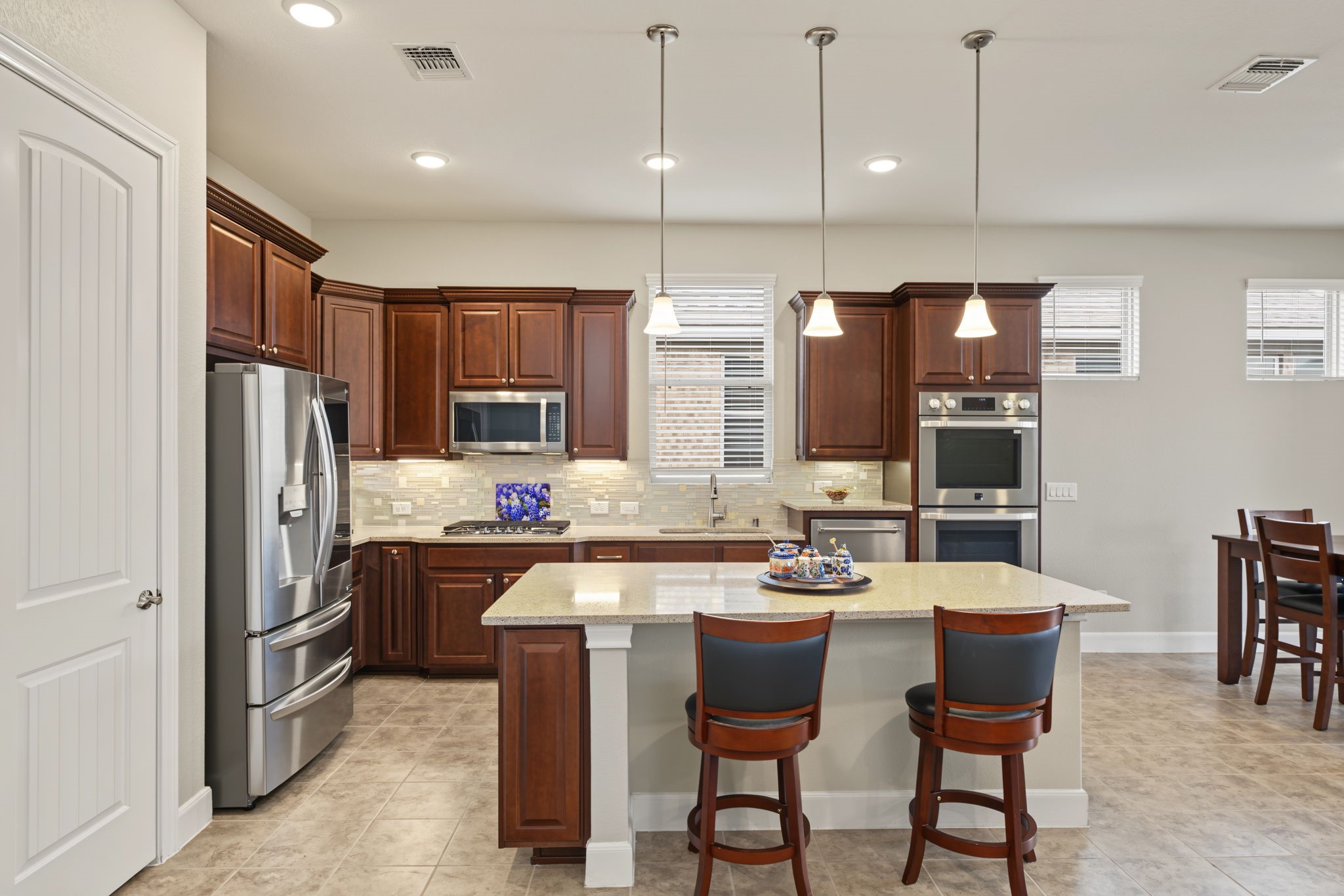 Open concept kitchen is great for entertaining.