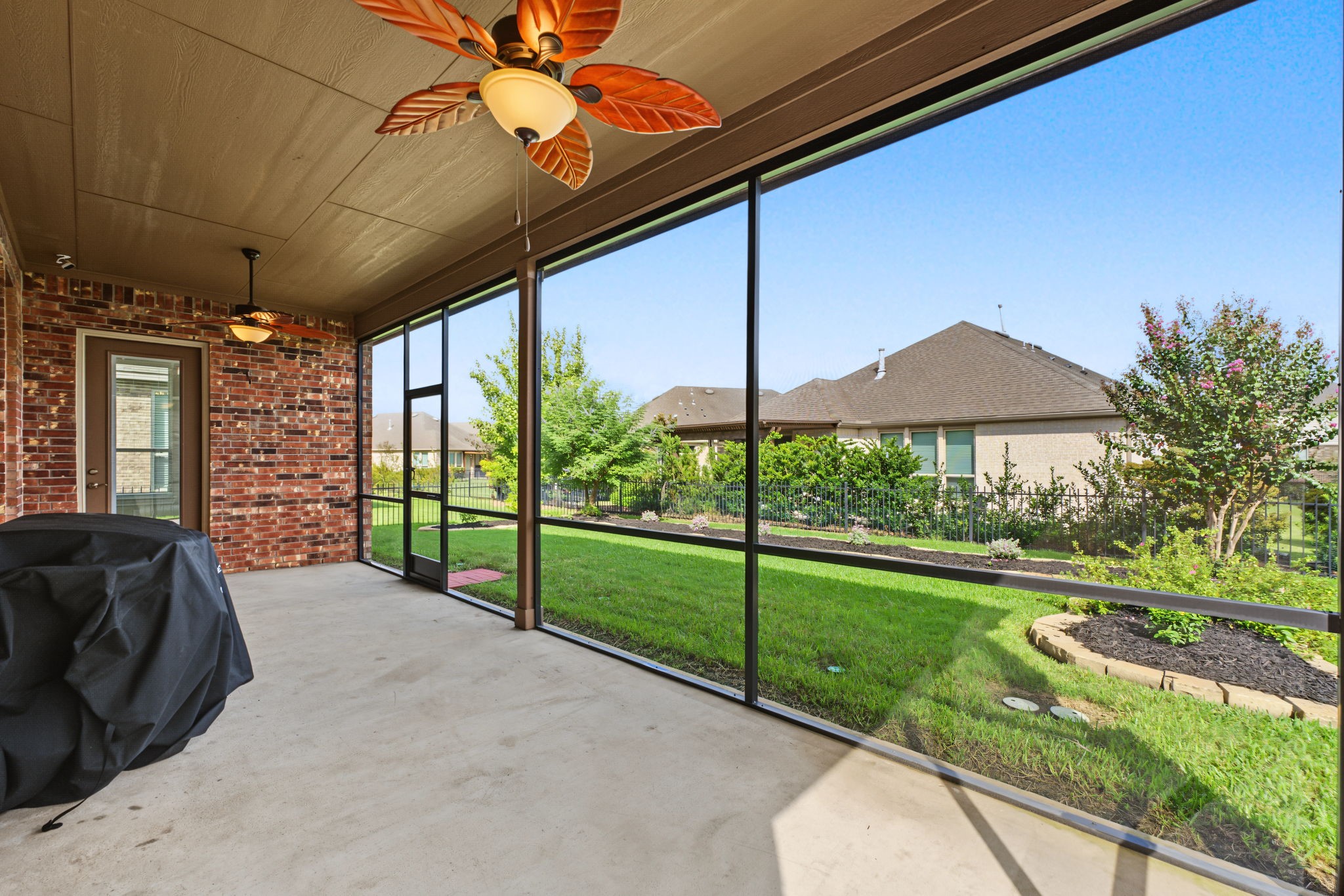 You can enjoy also enjoy the peaceful backyard from the screened in porch